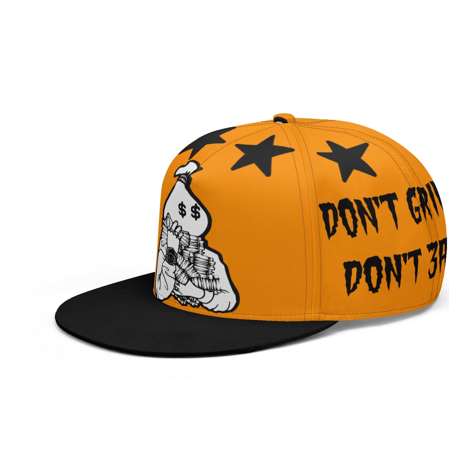 Money Man D.G.D.E (Dont Grind Dont Eat) Orange Snapbacks