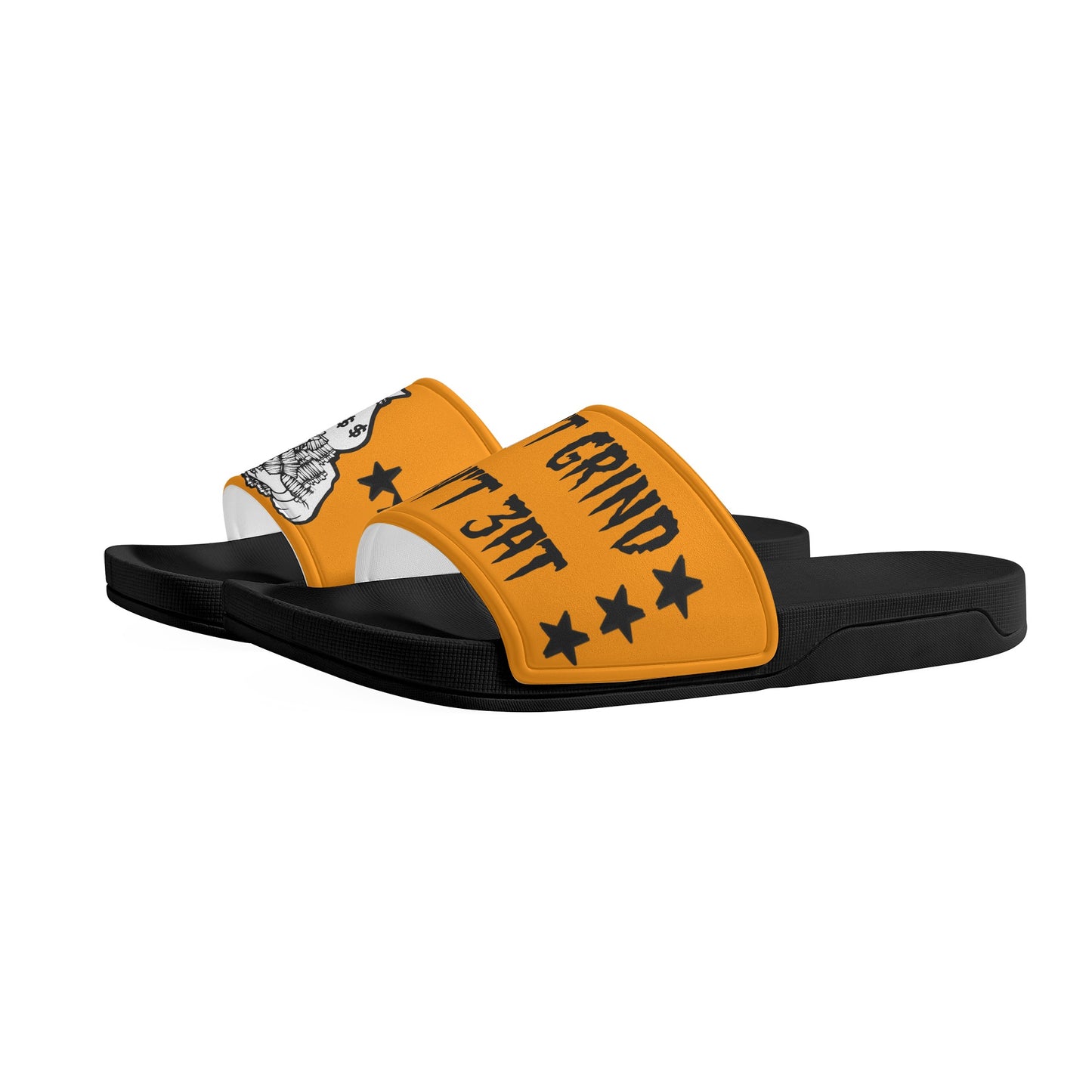 Money Man D.G.D.E (Dont Grind Dont Eat) Mens Gold Star Slides