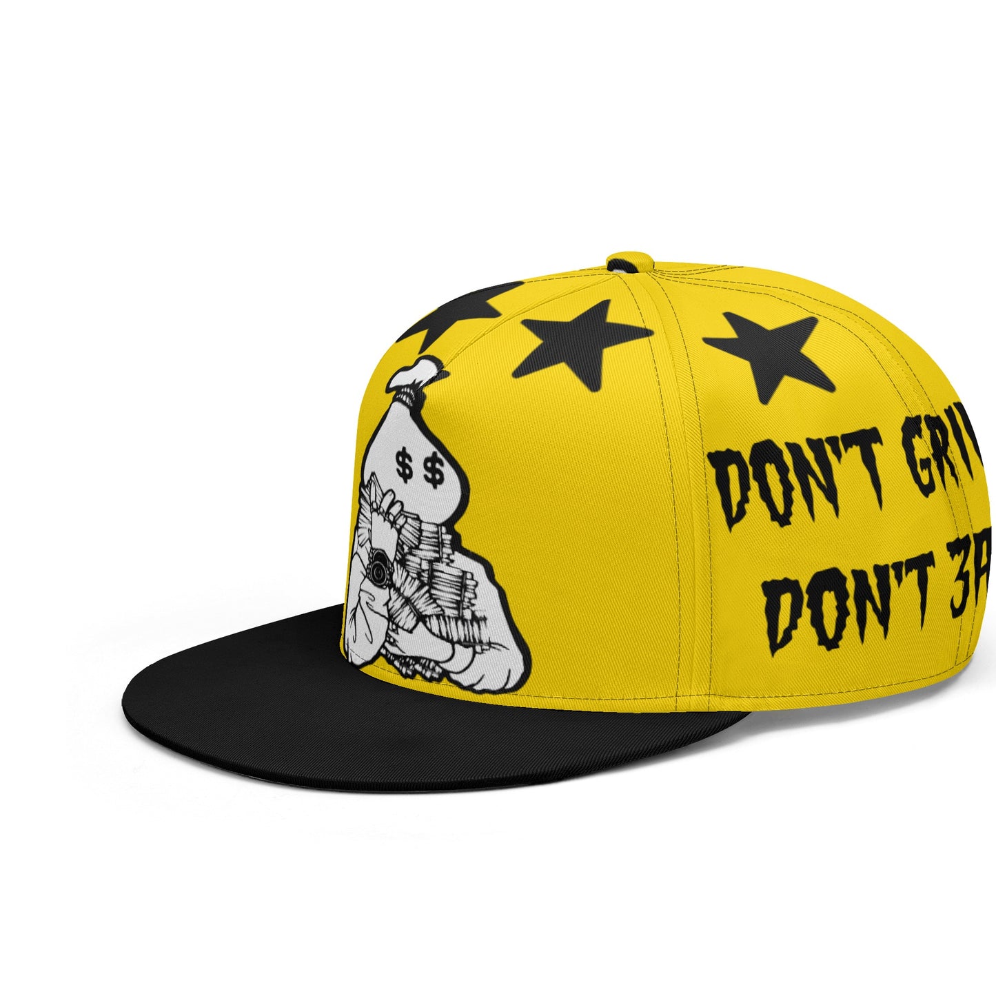 Money Man D.G.D.E (Dont Grind Dont Eat) Gold Snapbacks