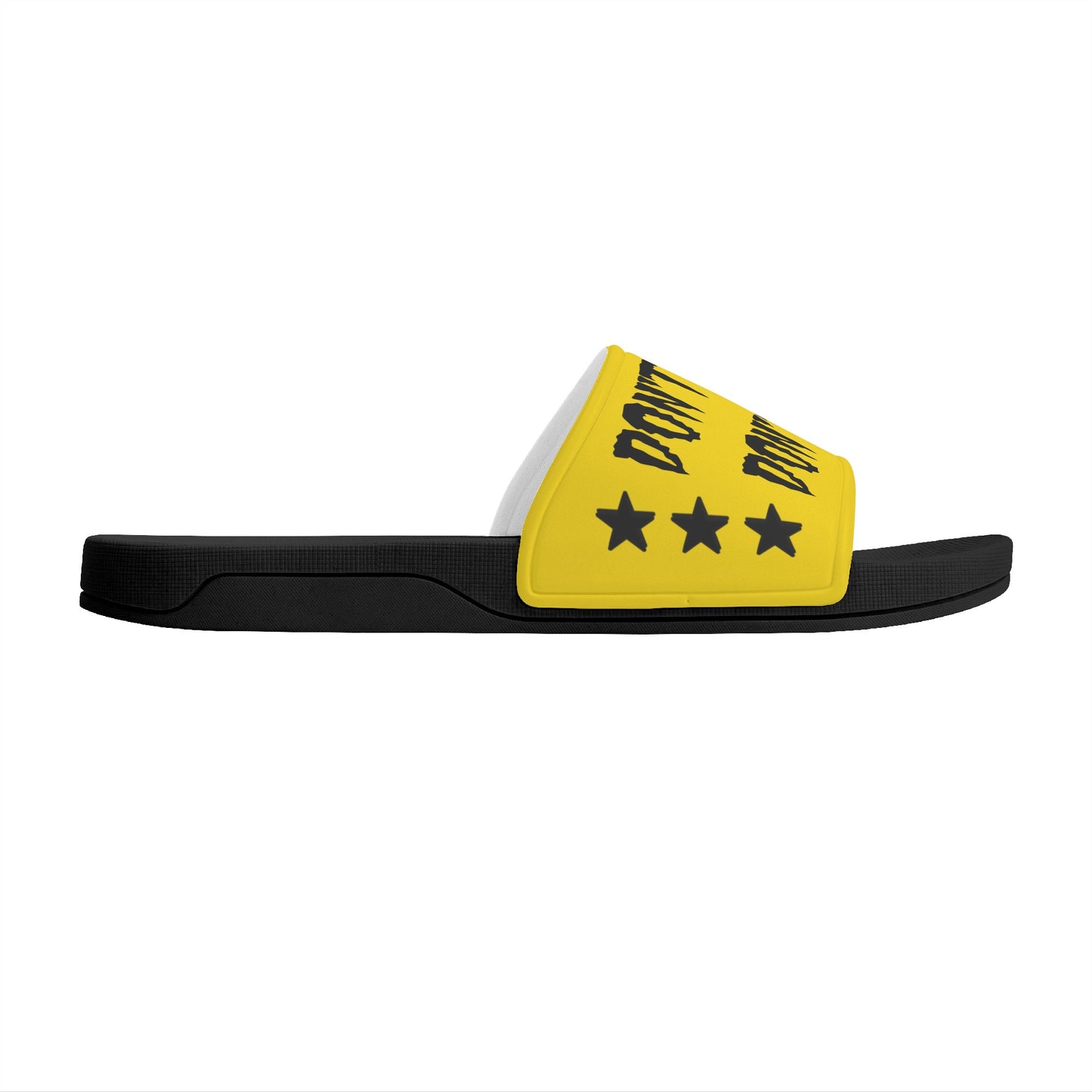 Money Man D.G.D.E (Dont Grind Dont Eat) Mens Gold Star Slides