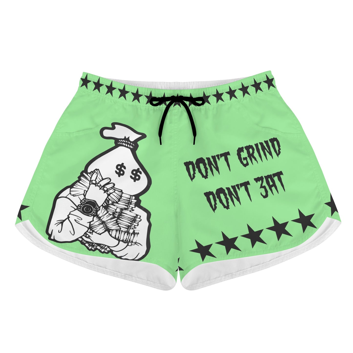 Money Man D.G.D.E (Dont Grind Dont Eat) Edition Womens Mint Green Shorts