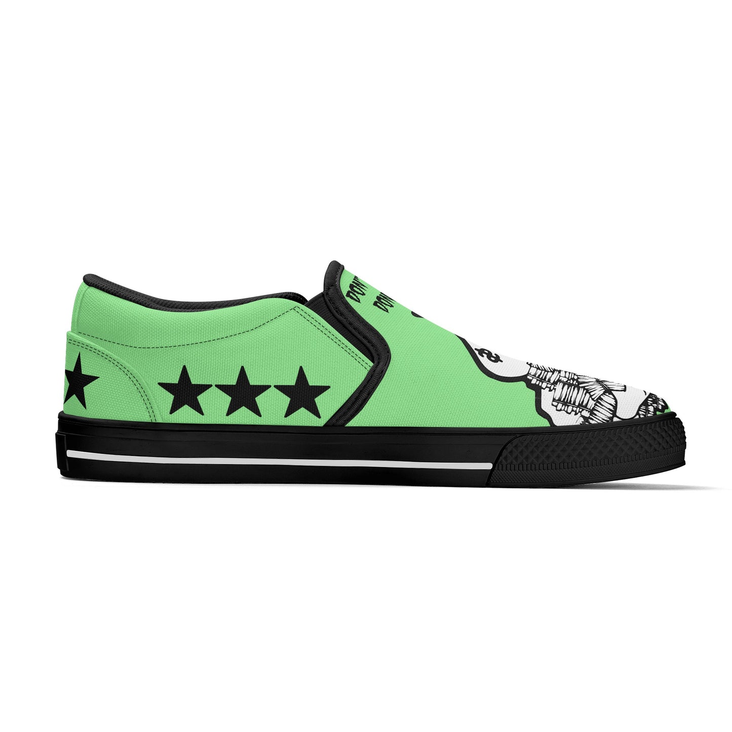 Money Man D.G.D.E (Dont Grind Dont Eat) Mens Mint Green Slip On Star Kicks