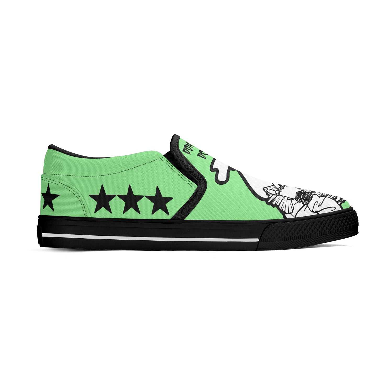 Money Man D.G.D.E (Dont Grind Dont Eat) Mens Mint Green Slip On Star Kicks