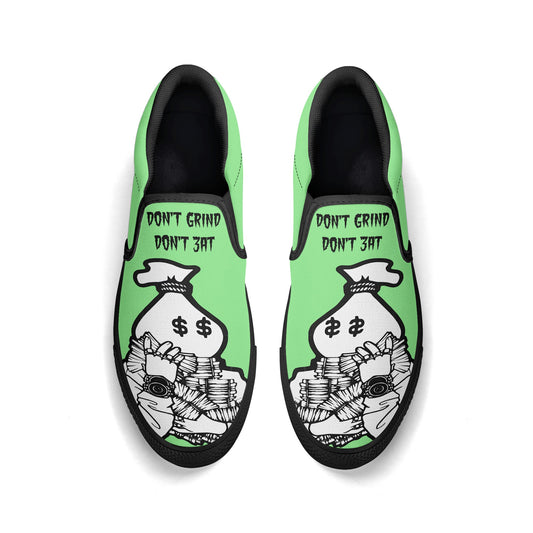 Money Man D.G.D.E (Dont Grind Dont Eat) Mens Mint Green Slip On Star Kicks