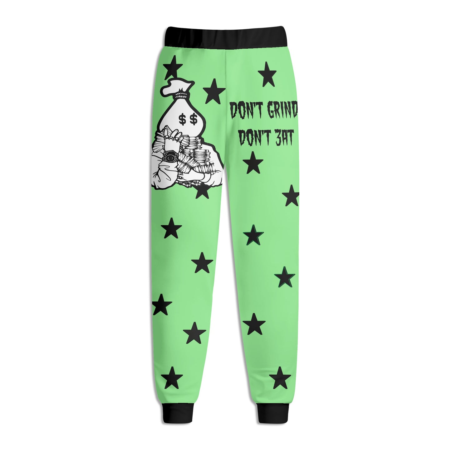 Money Man D.G.D.E (Dont Grind Dont Eat) Mens Mint Green Sweatpants