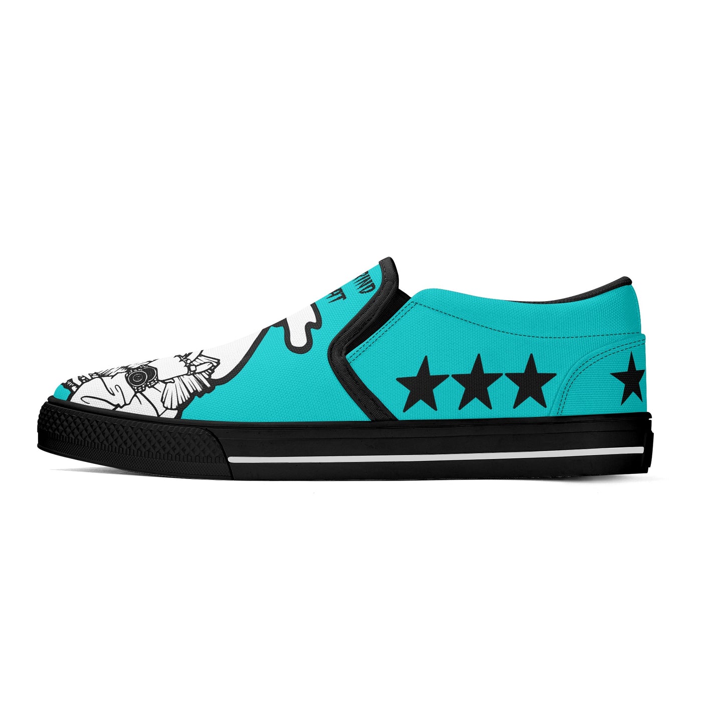 Money Man D.G.D.E (Dont Grind Dont Eat) Mens Turquoise Slip On Star Kicks