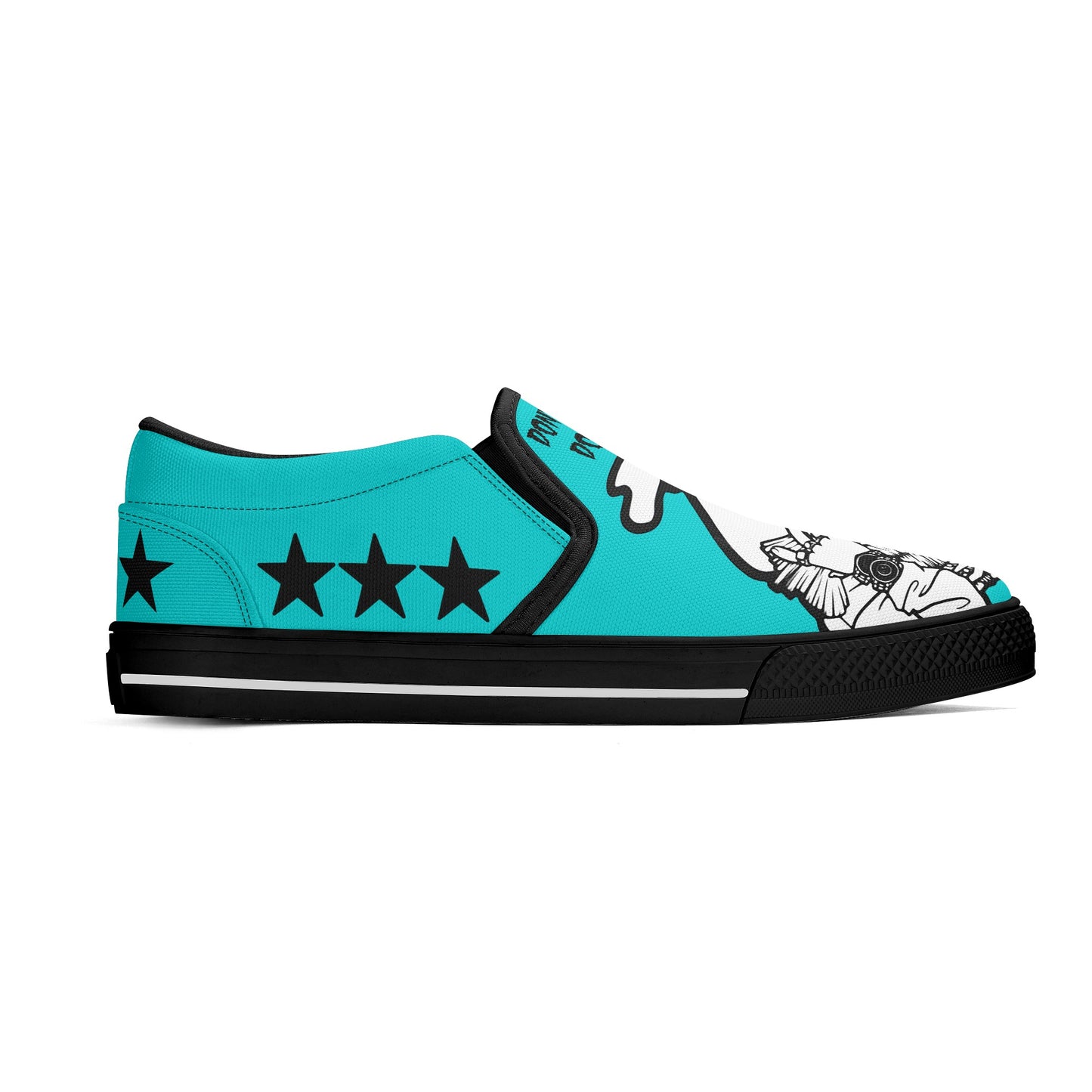 Money Man D.G.D.E (Dont Grind Dont Eat) Mens Turquoise Slip On Star Kicks