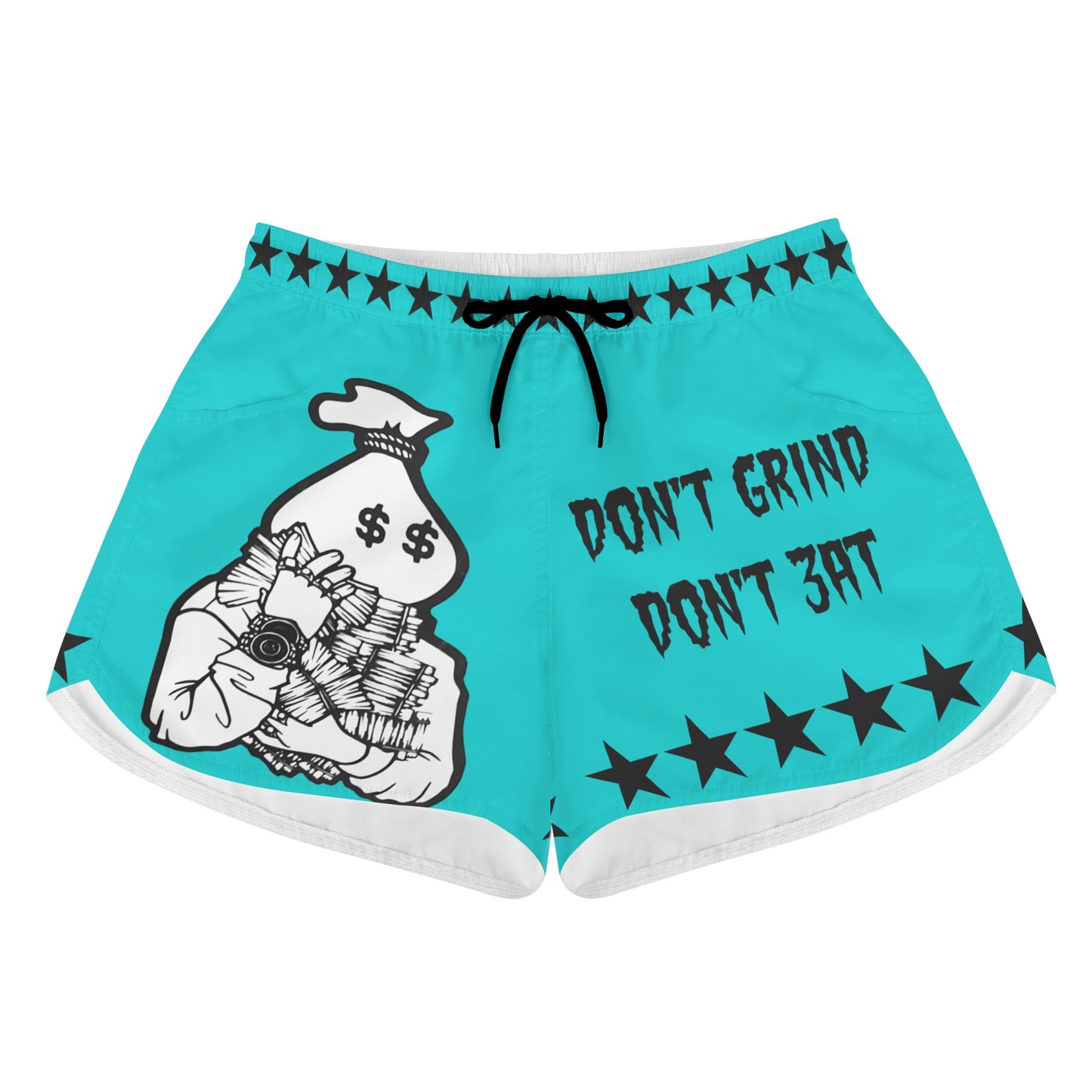 Money Man D.G.D.E (Dont Grind Dont Eat) Edition Womens Turquoise Shorts