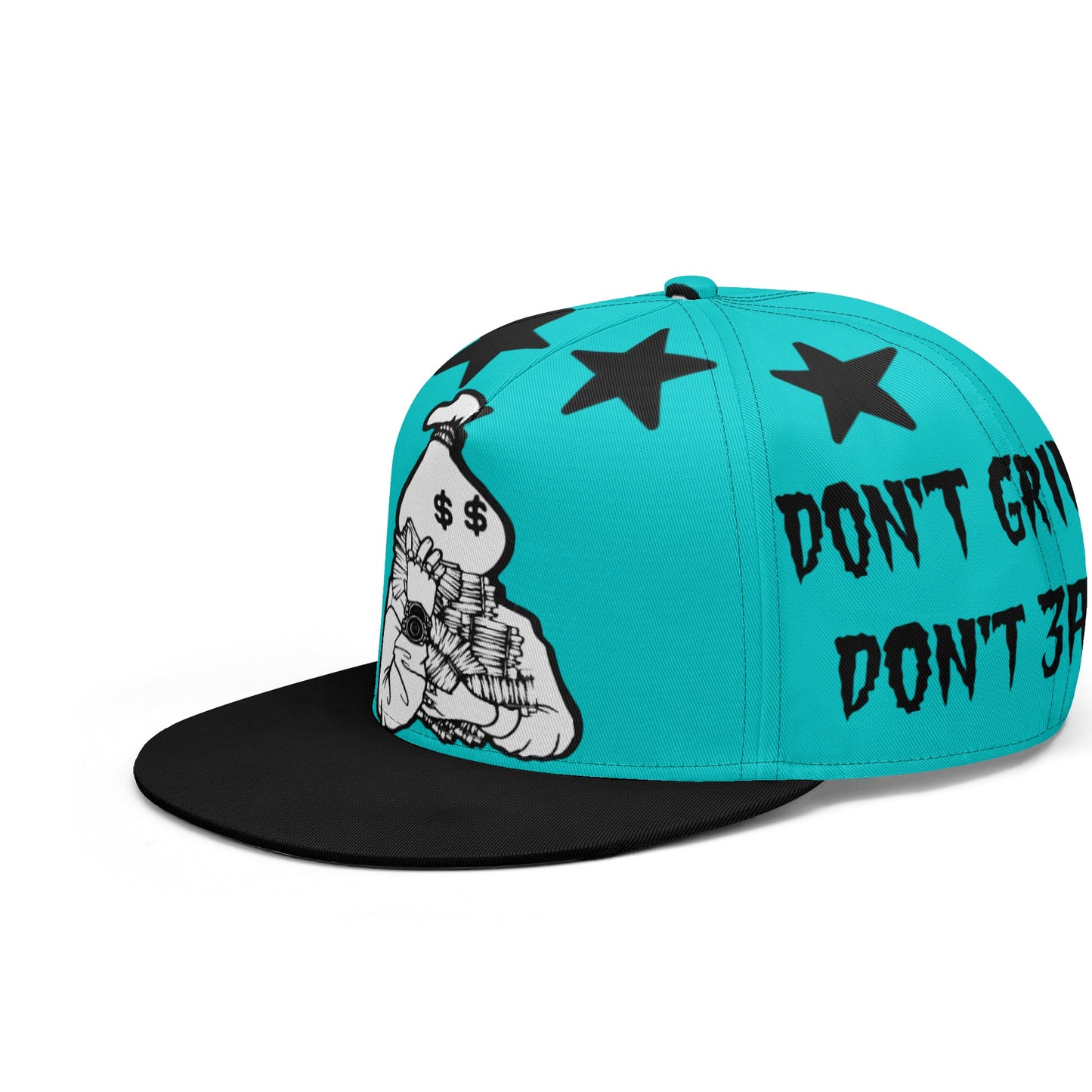 Money Man D.G.D.E (Dont Grind Dont Eat) Turquoise Snapbacks