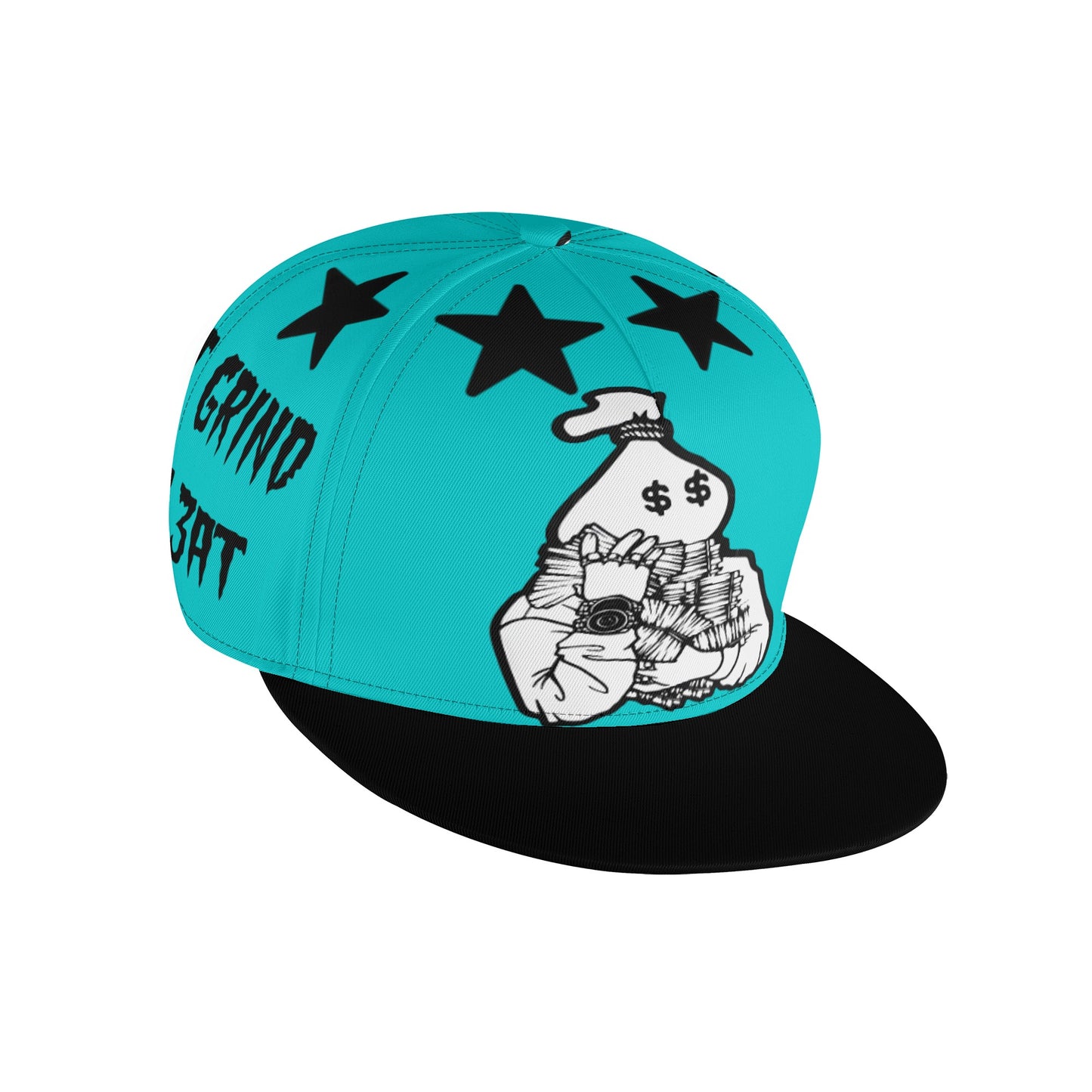 Money Man D.G.D.E (Dont Grind Dont Eat) Turquoise Snapbacks