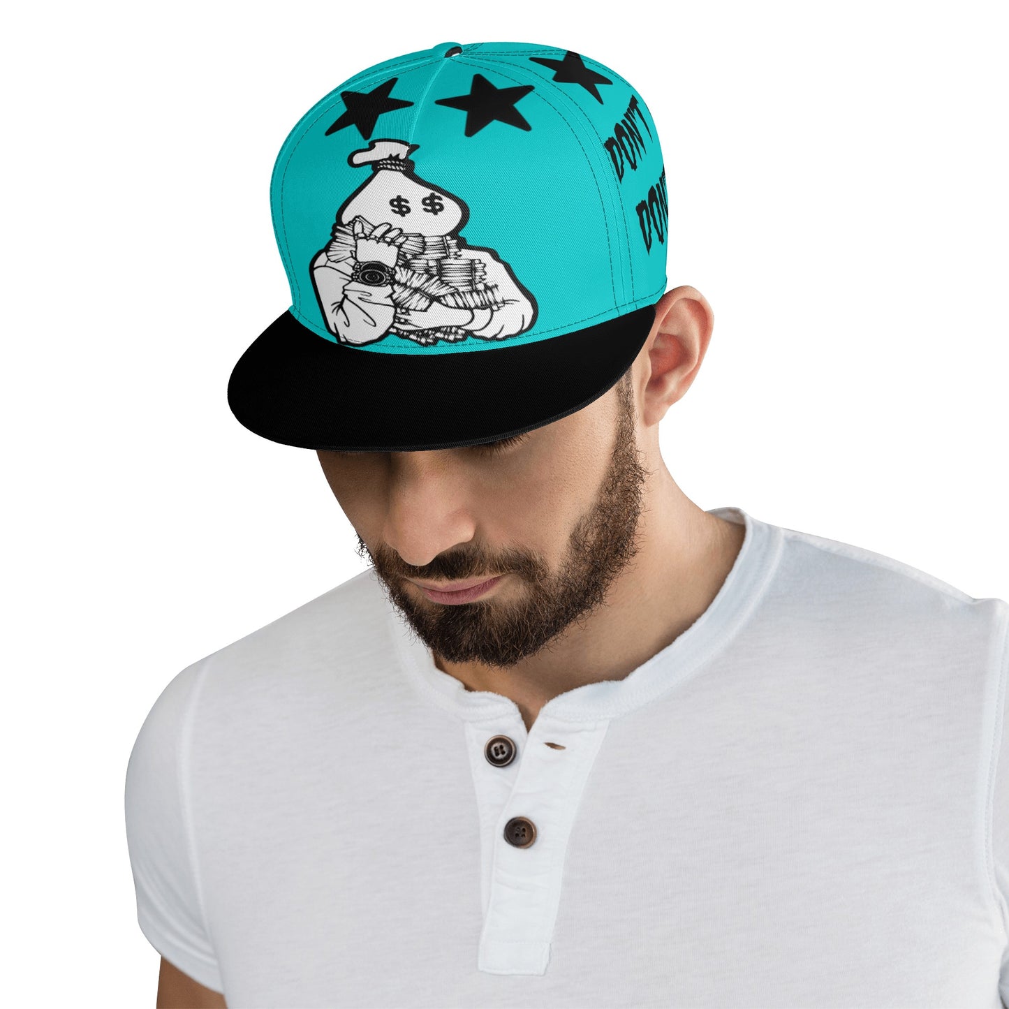 Money Man D.G.D.E (Dont Grind Dont Eat) Turquoise Snapbacks