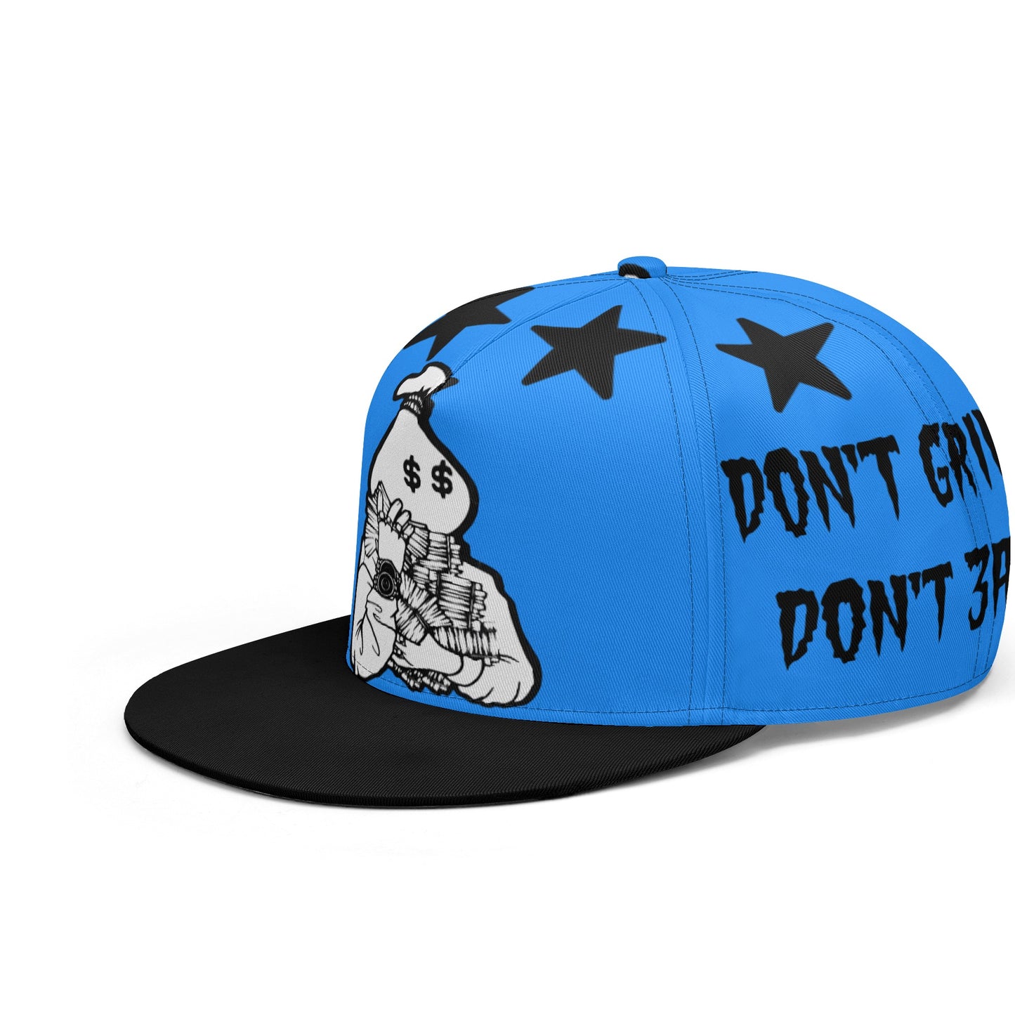 Money Man D.G.D.E (Dont Grind Dont Eat) Blue Snapbacks