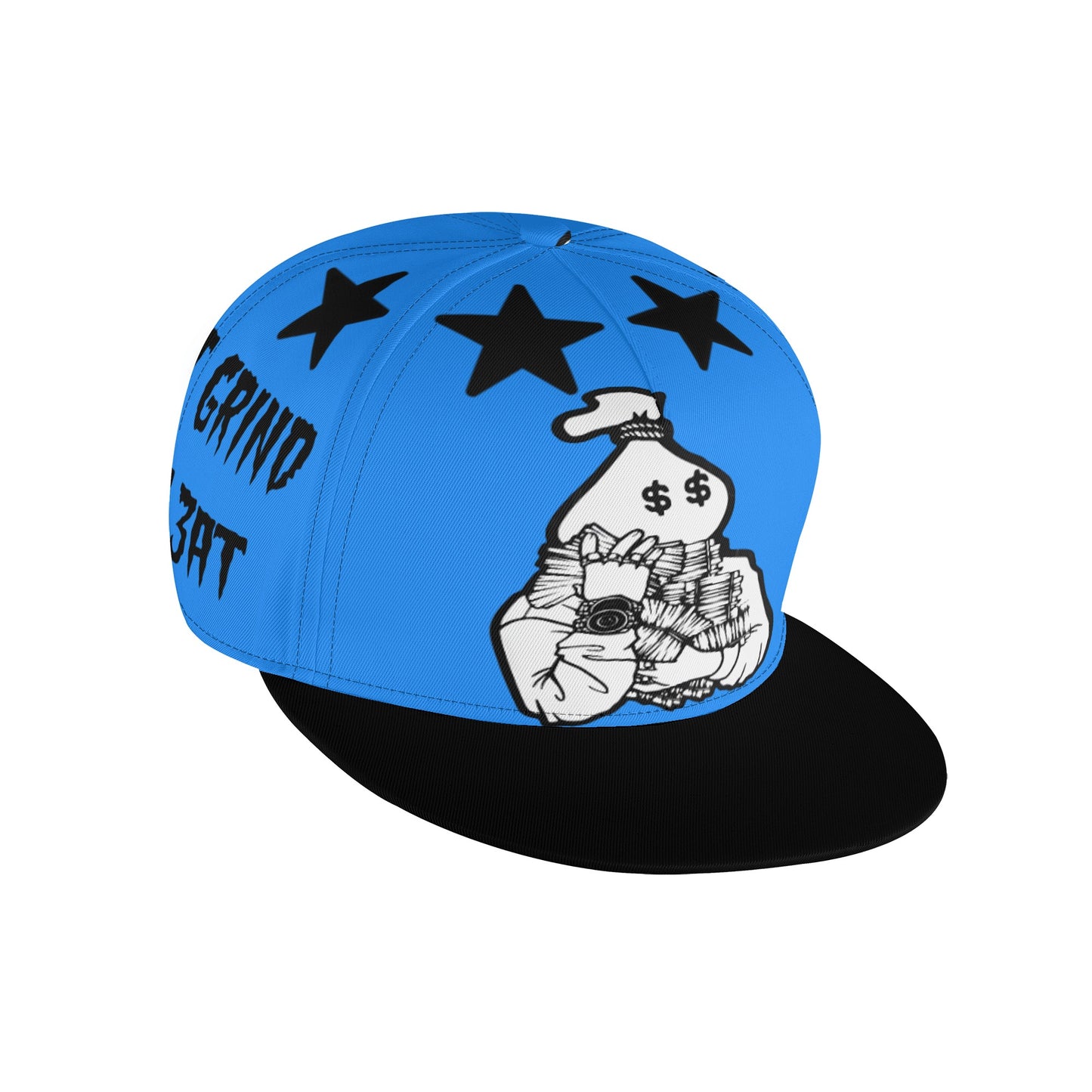 Money Man D.G.D.E (Dont Grind Dont Eat) Blue Snapbacks