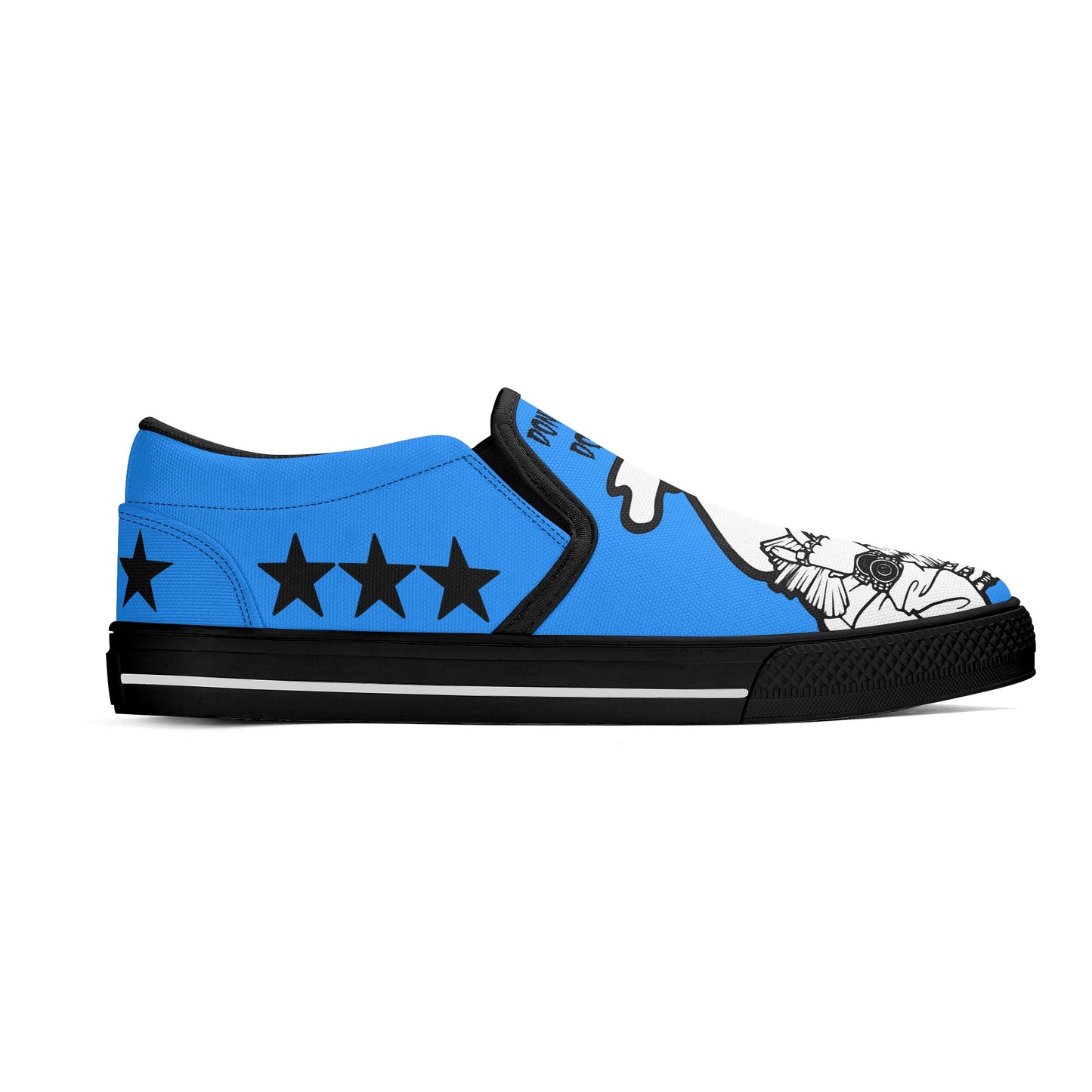 Money Man D.G.D.E (Dont Grind Dont Eat) Mens Blue Slip On Star Kicks