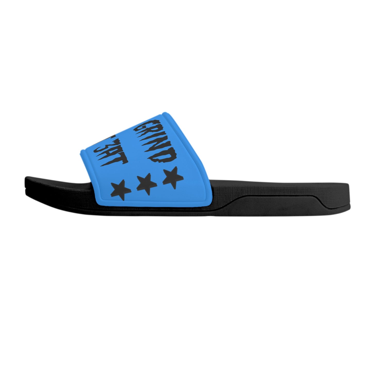 Money Man D.G.D.E (Dont Grind Dont Eat) Mens Blue Star Slides