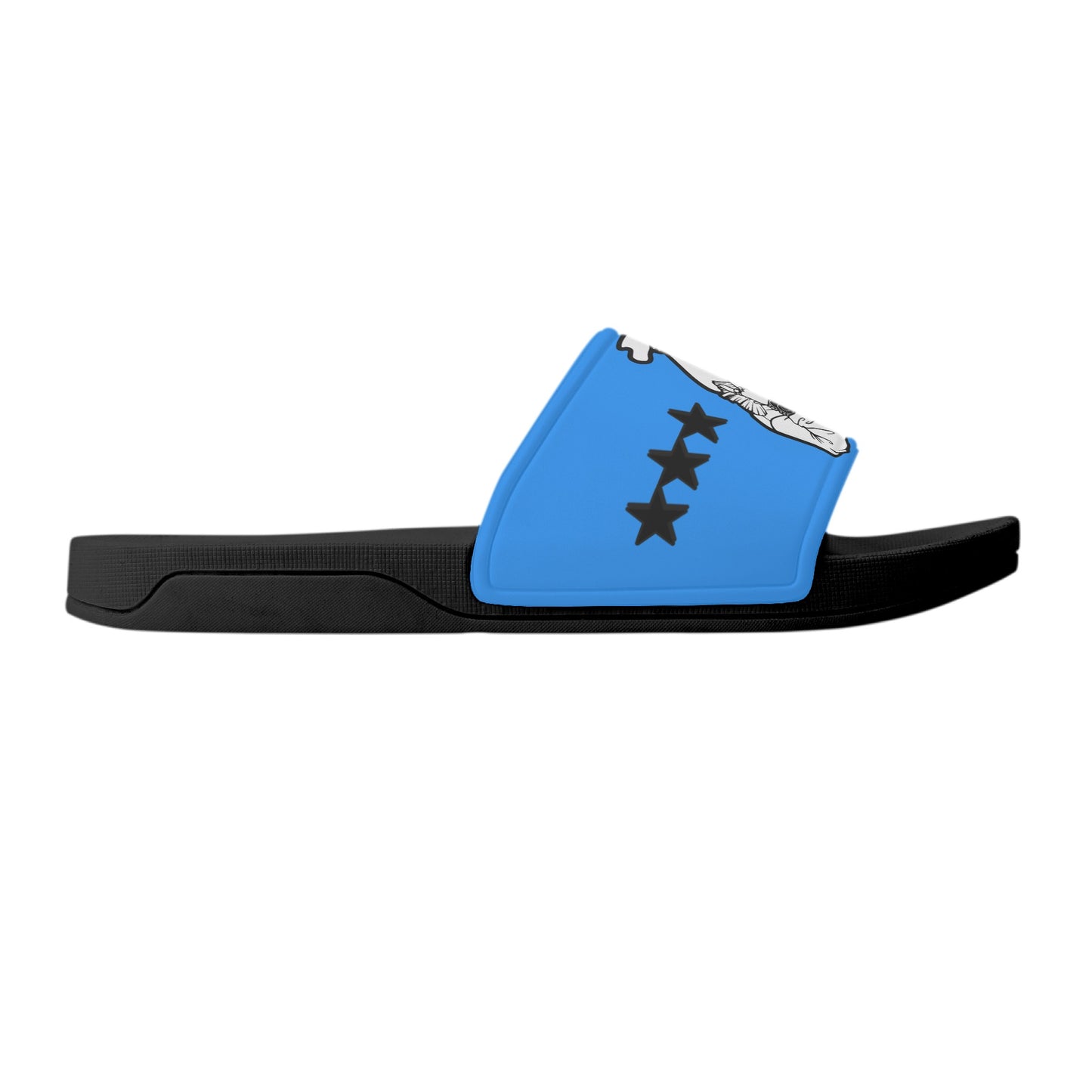 Money Man D.G.D.E (Dont Grind Dont Eat) Mens Blue Star Slides