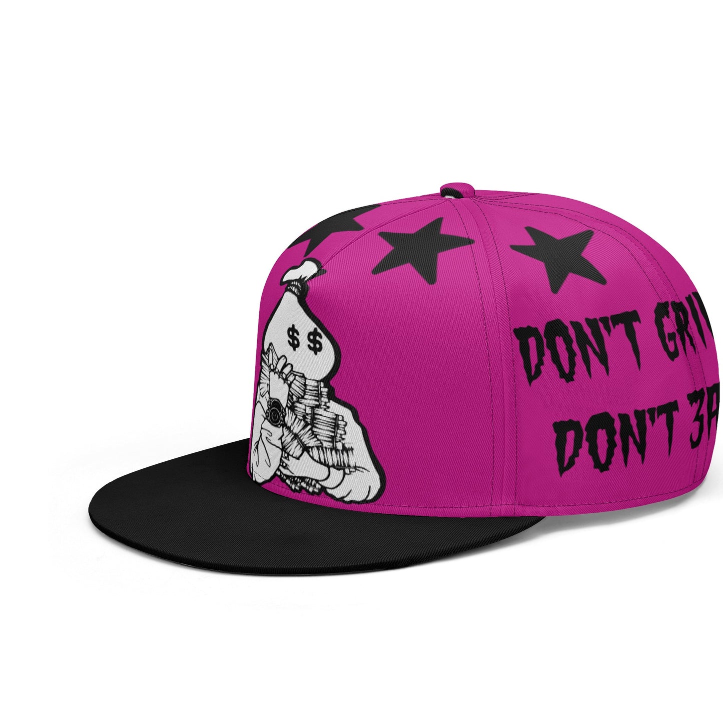 Money Man D.G.D.E (Dont Grind Dont Eat) Purple Snapbacks