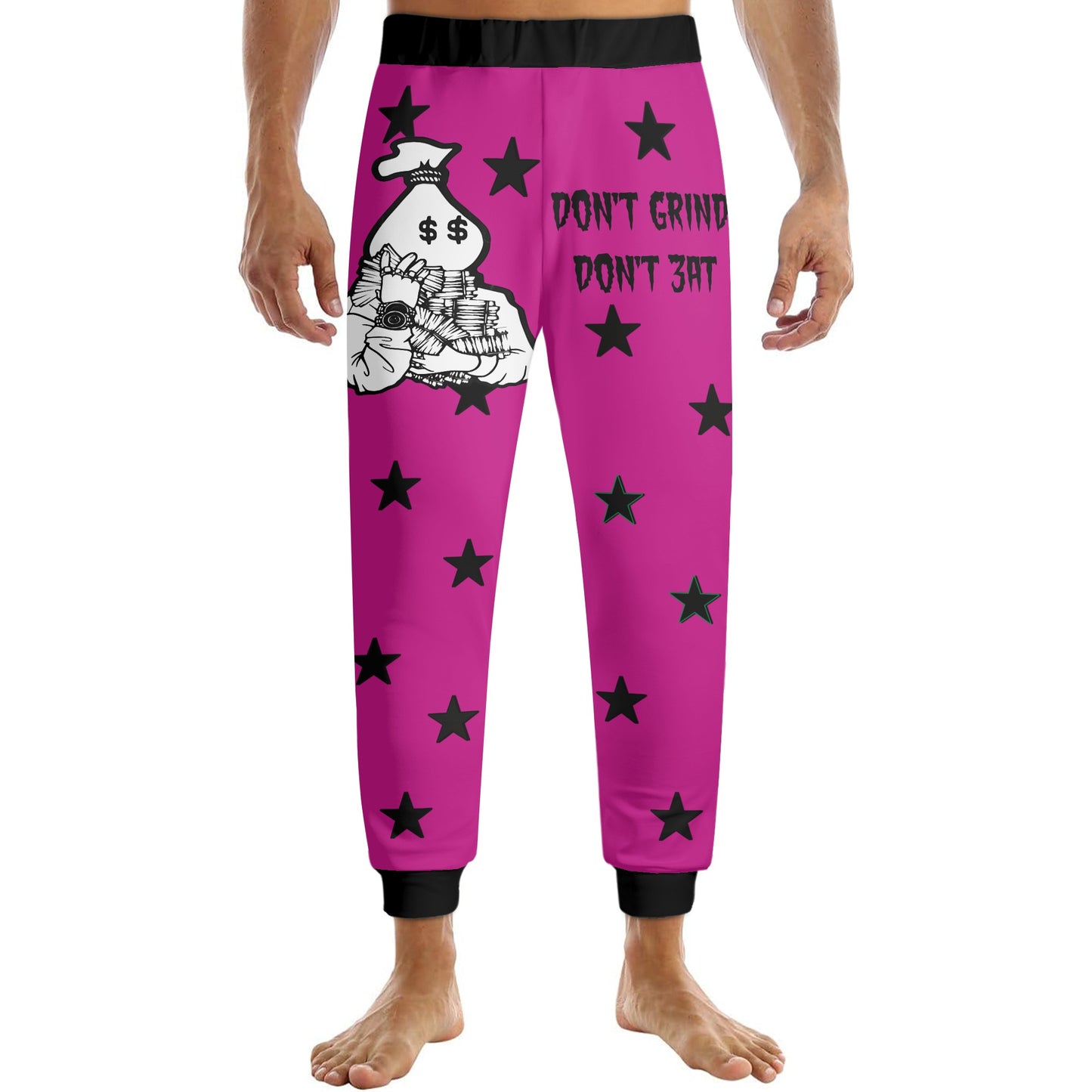 Money Man D.G.D.E (Dont Grind Dont Eat) Mens Purple Sweatpants