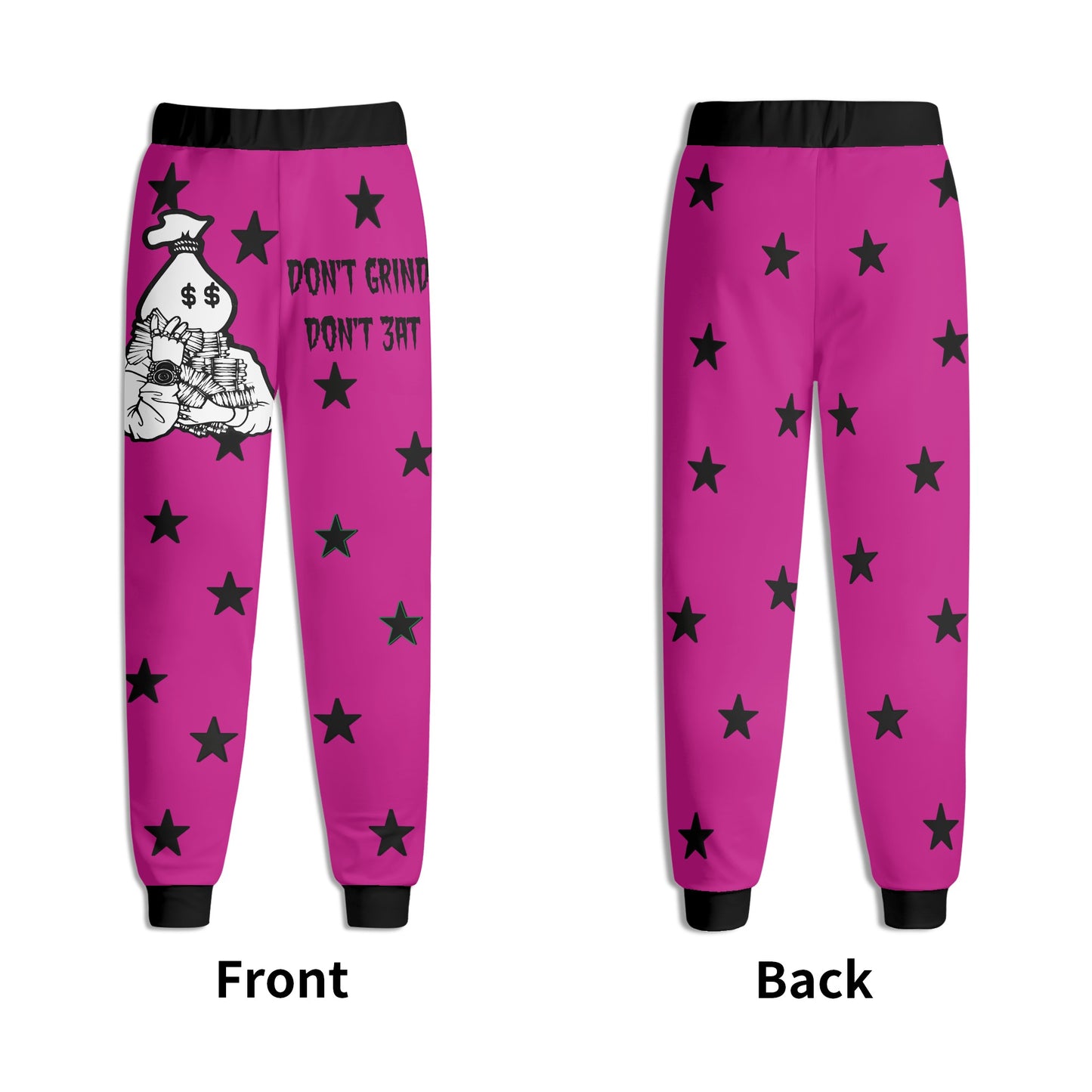 Money Man D.G.D.E (Dont Grind Dont Eat) Mens Purple Sweatpants