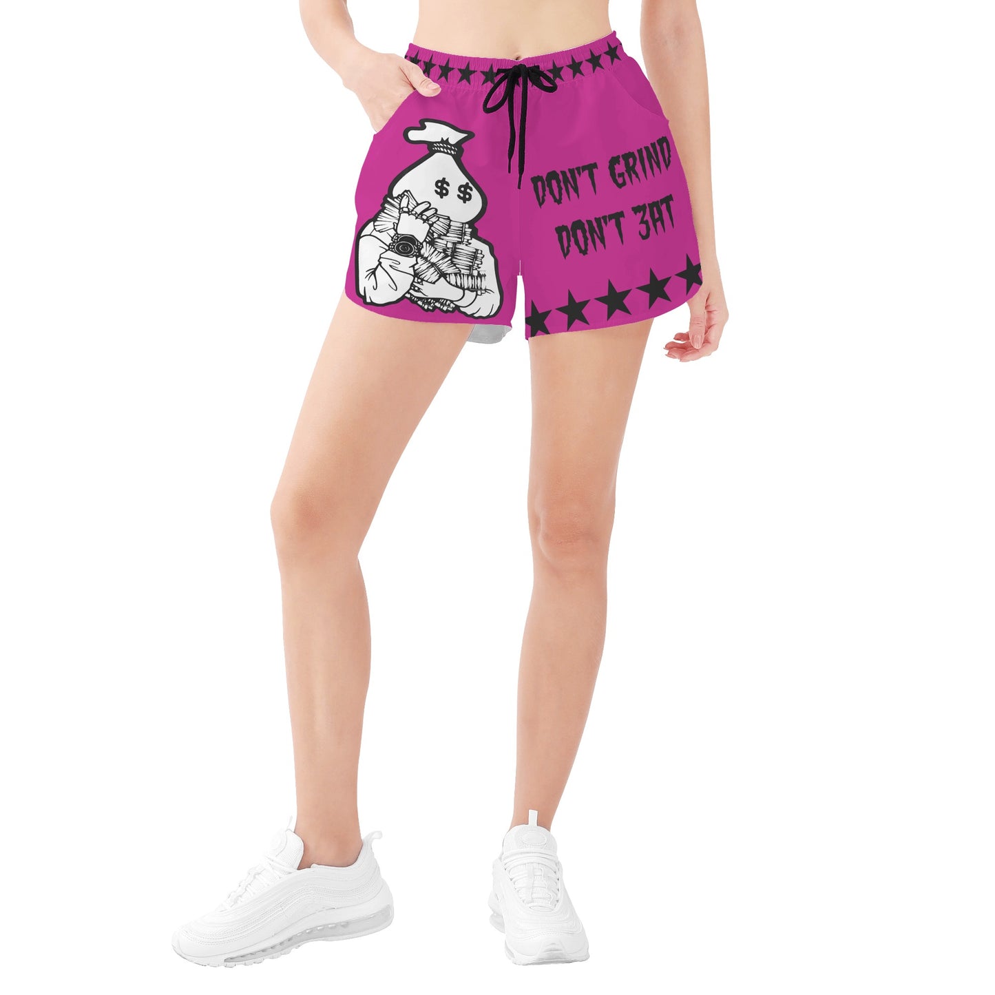 Money Man D.G.D.E (Dont Grind Dont Eat) Edition Womens Purple Shorts