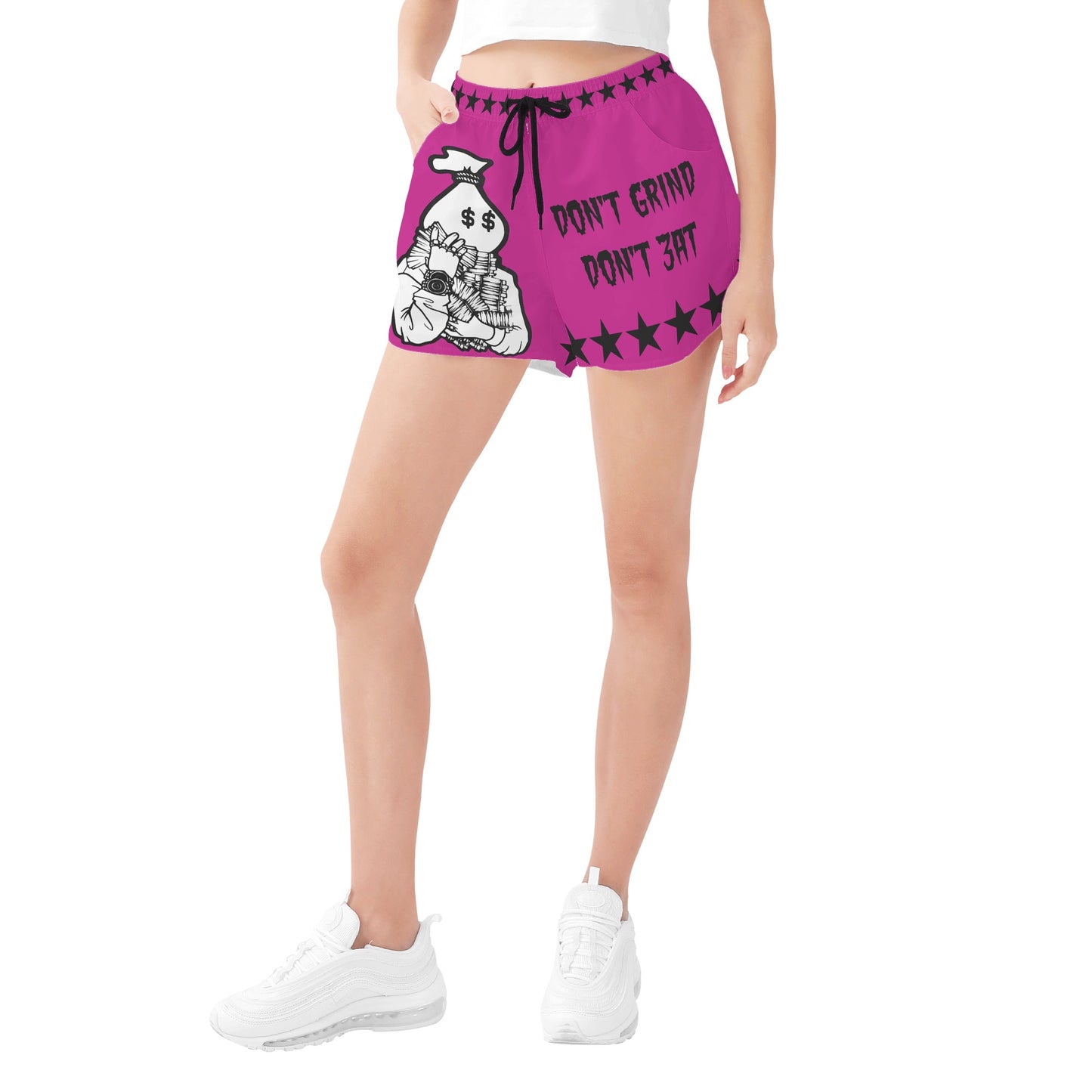 Money Man D.G.D.E (Dont Grind Dont Eat) Edition Womens Purple Shorts