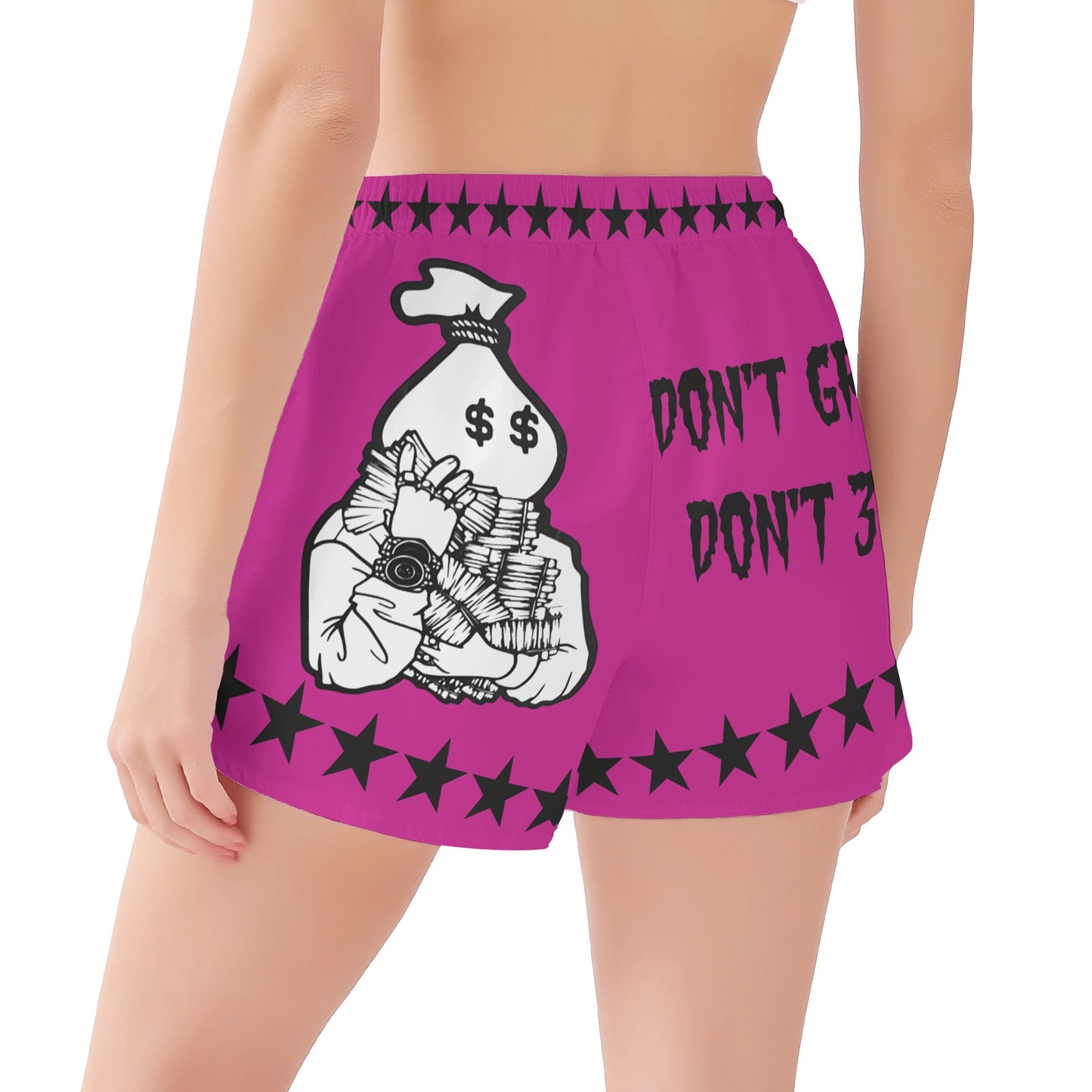 Money Man D.G.D.E (Dont Grind Dont Eat) Edition Womens Purple Shorts