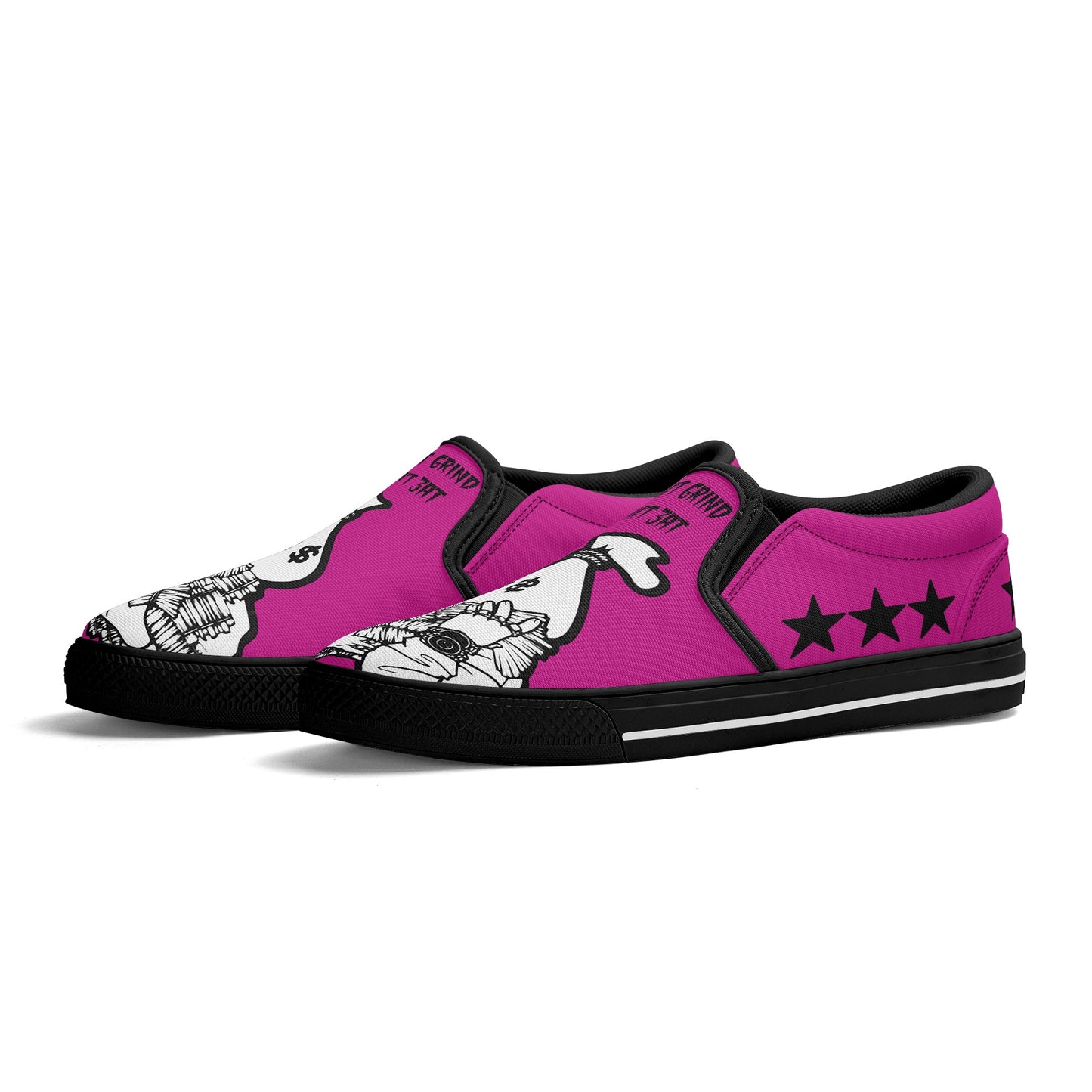 Money Man D.G.D.E (Dont Grind Dont Eat) Mens Purple Slip On Star Kicks