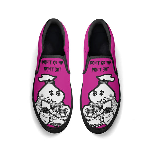 Money Man D.G.D.E (Dont Grind Dont Eat) Mens Purple Slip On Star Kicks