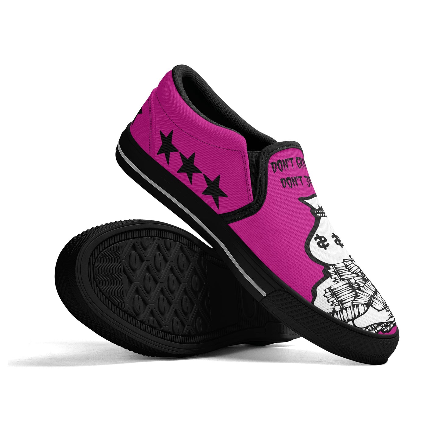 Money Man D.G.D.E (Dont Grind Dont Eat) Mens Purple Slip On Star Kicks