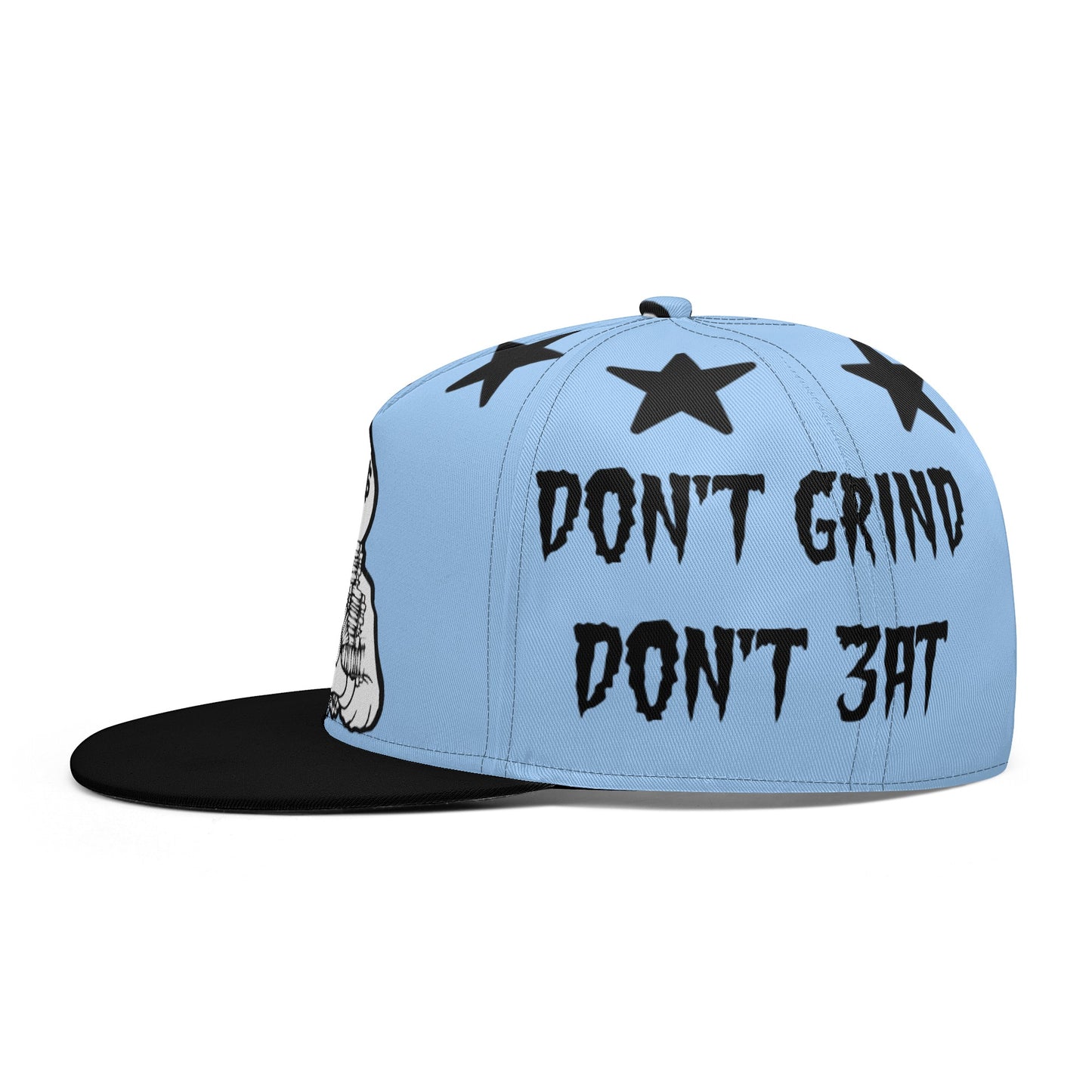 Money Man D.G.D.E (Dont Grind Dont Eat) Sky Blue Snapbacks