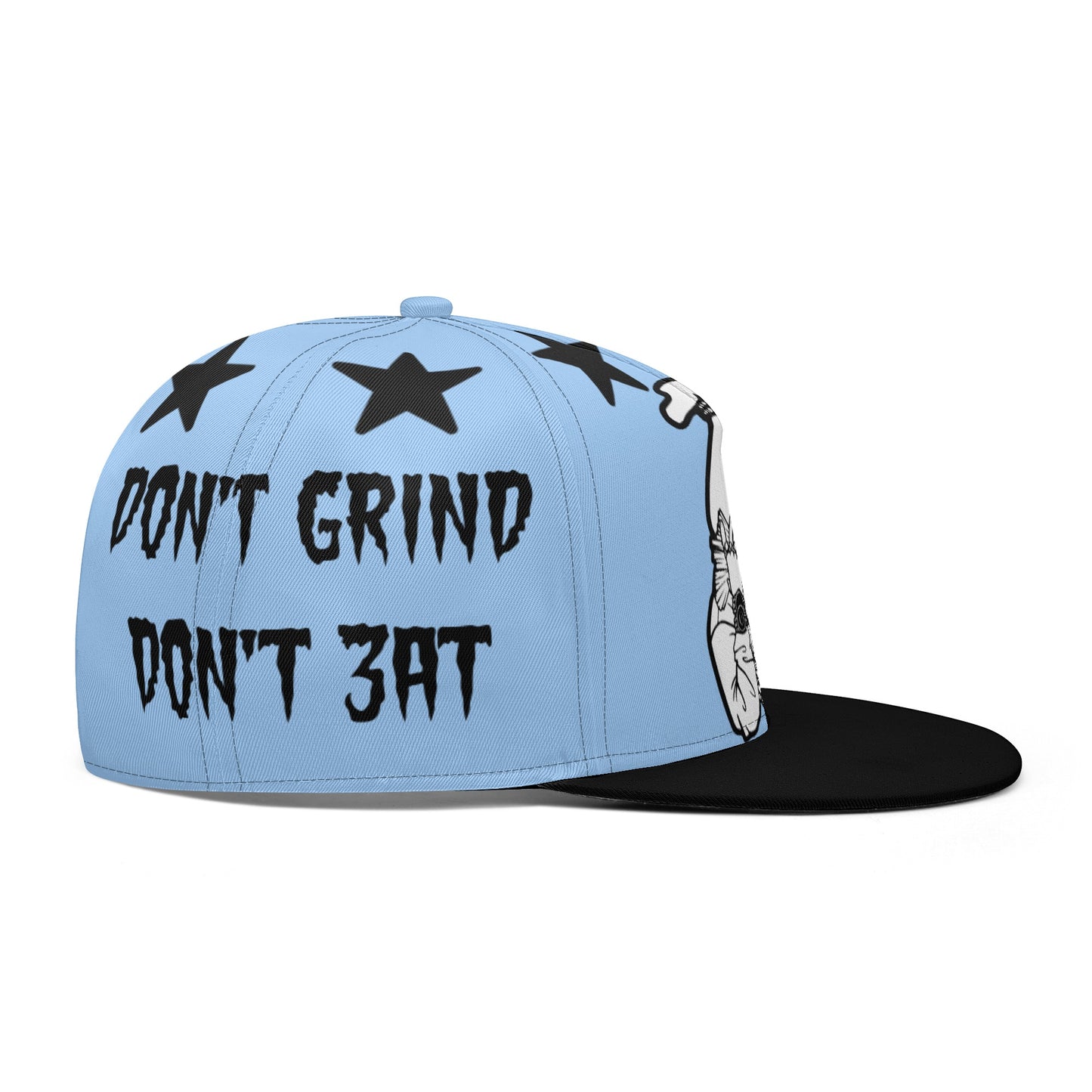 Money Man D.G.D.E (Dont Grind Dont Eat) Sky Blue Snapbacks