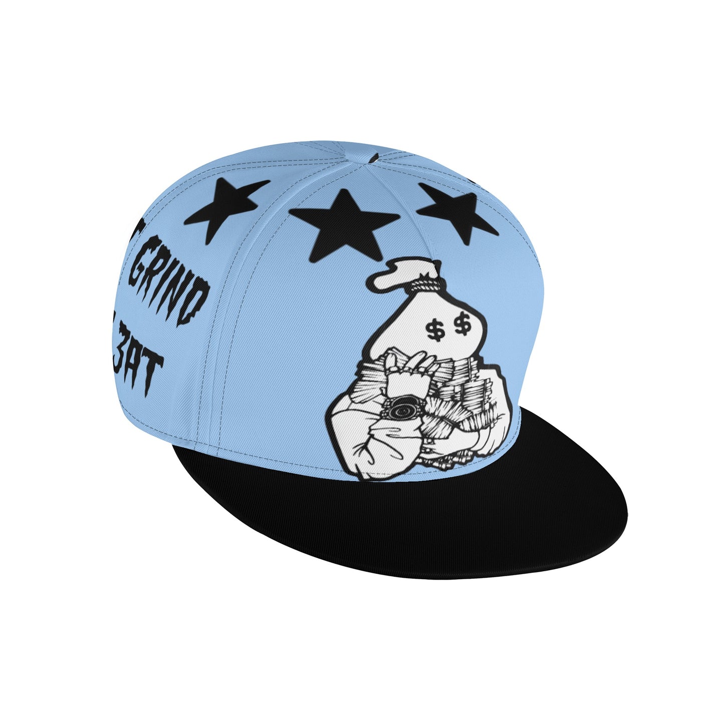 Money Man D.G.D.E (Dont Grind Dont Eat) Sky Blue Snapbacks