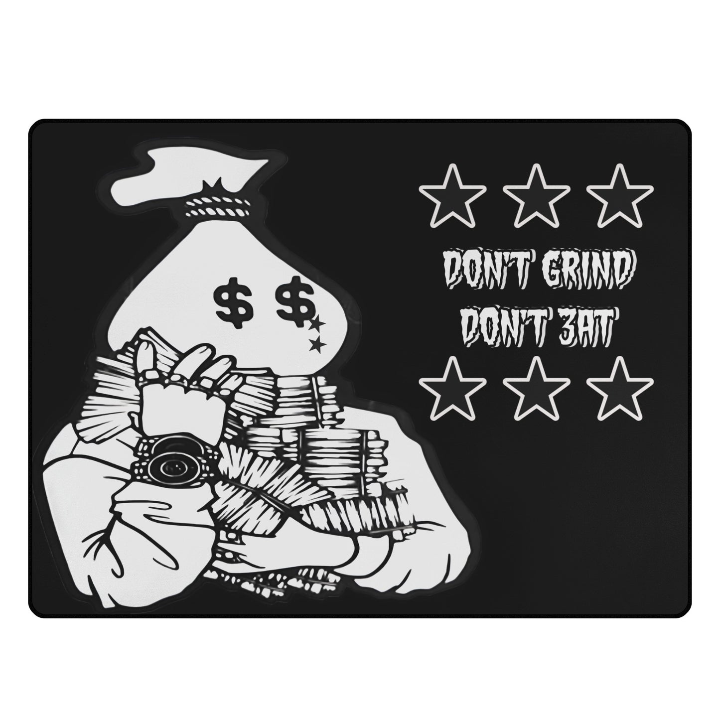 Money Man D.G.D.E (Dont Grind Dont Eat) S.O.S Edition Black Sofa Area Bedroom Rug