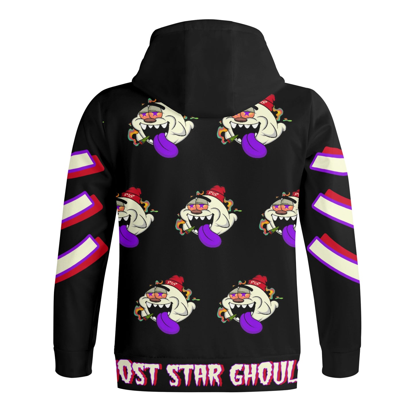 G.S.G Ghost Star Ghouls S.O.S Ghost Edition Black Adult Full Zip Turtleneck Hoodie Streetwear