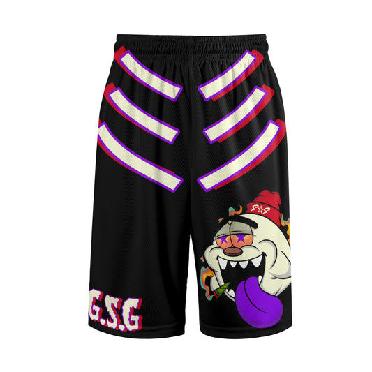 G.S.G Ghost Star Ghouls S.O.S Ghost Edition Mens Black Basketball Shorts