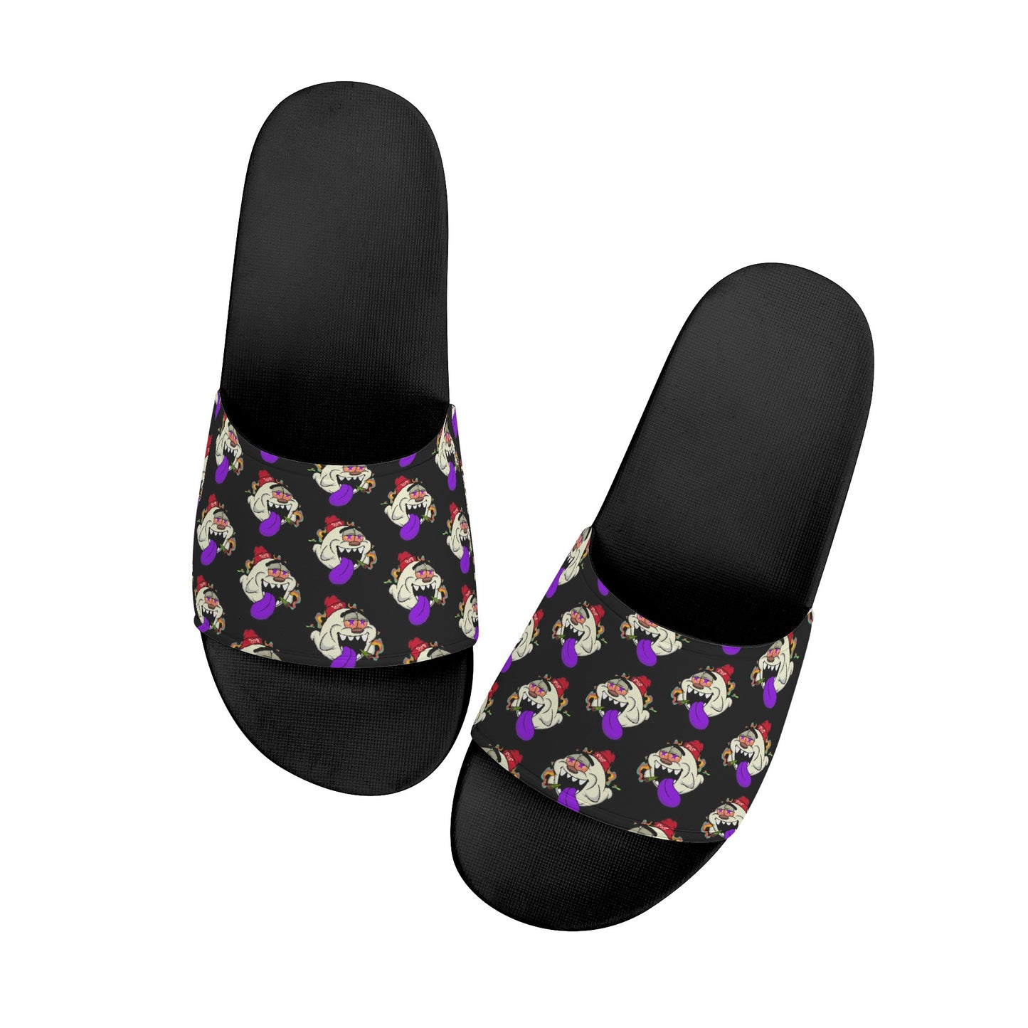 G.S.G Ghost Star Ghouls Mens Black Star Slides