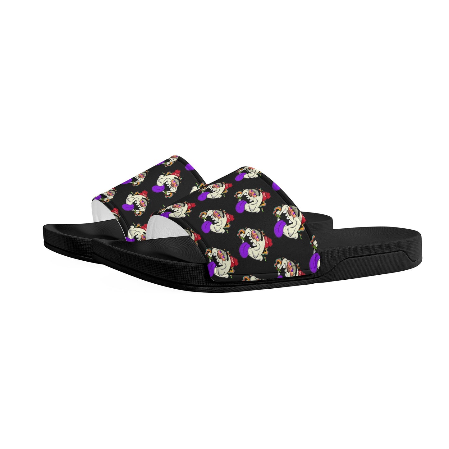 G.S.G Ghost Star Ghouls Mens Black Star Slides