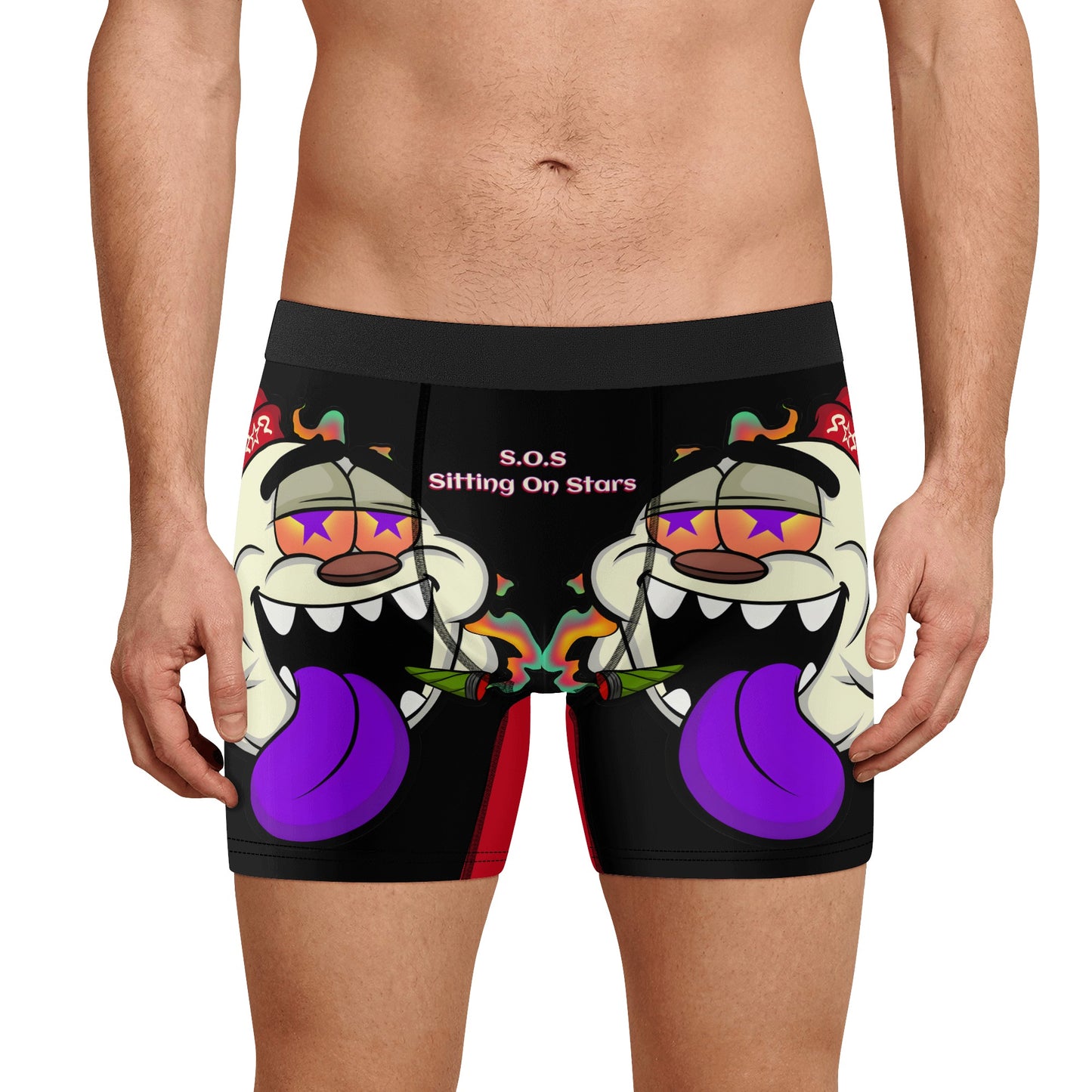 G.S.G Ghost Star Ghouls Mens Black Classic Stretch Trunks & Underwear