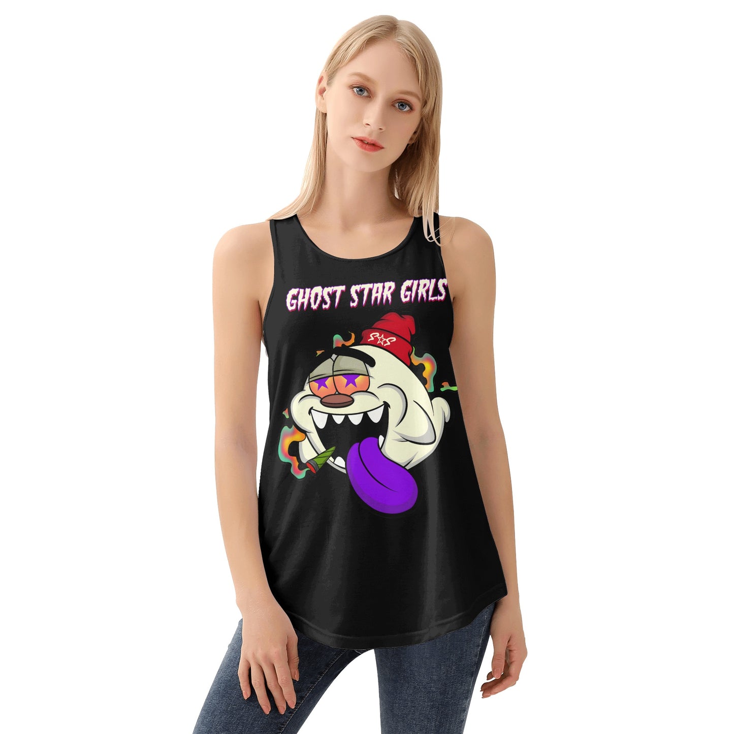 G.S.G Ghost Star Girl S.O.S Ghost Edition Womens Black Vest