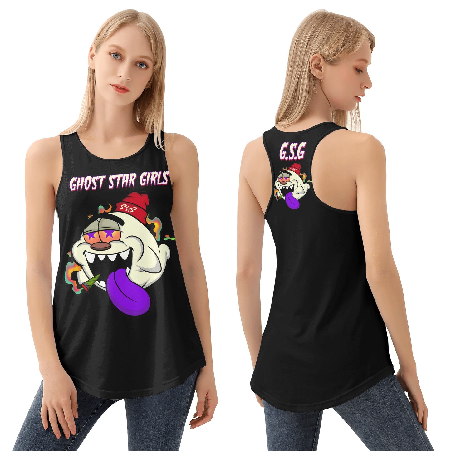 G.S.G Ghost Star Girl S.O.S Ghost Edition Womens Black Vest