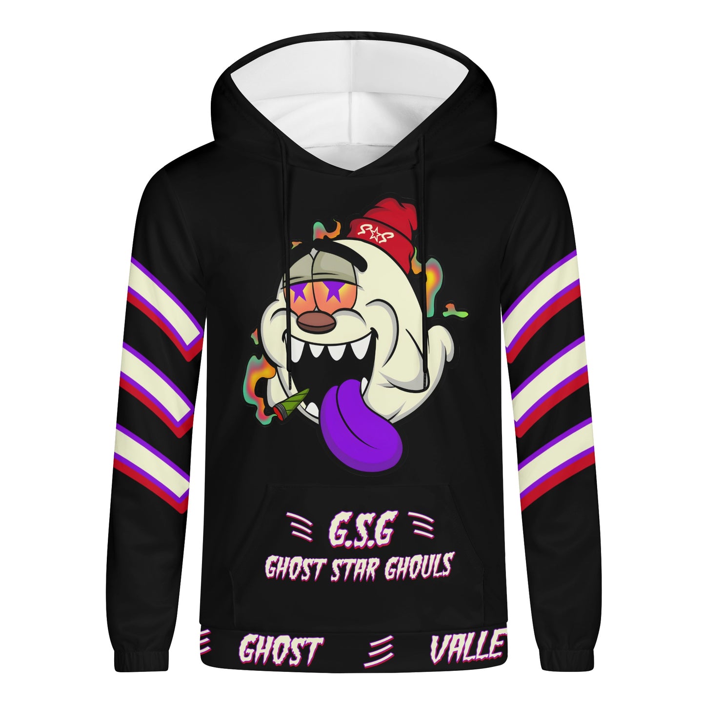 G.S.G Ghost Star Ghouls Mens Black Lightweight Hoodie