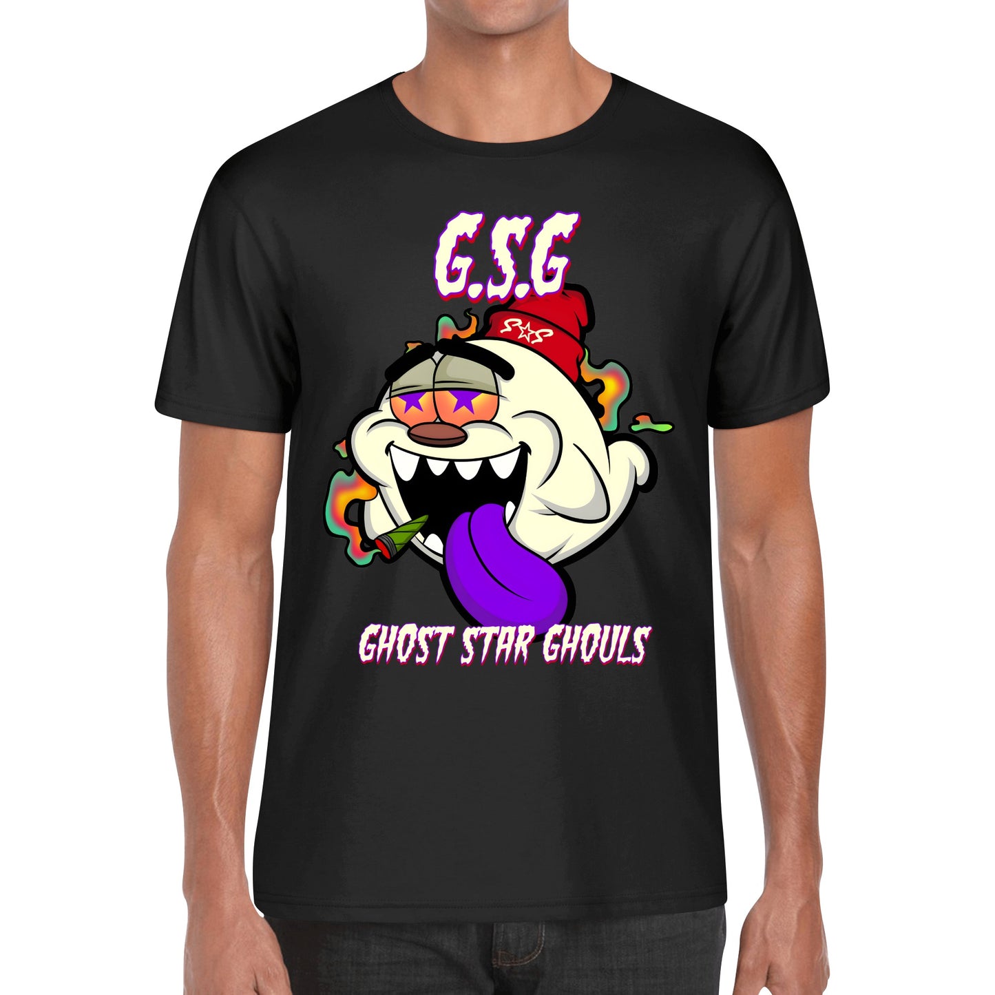 G.S.G Ghost Star Ghouls Black Edition Mens Cotton T-Shirt