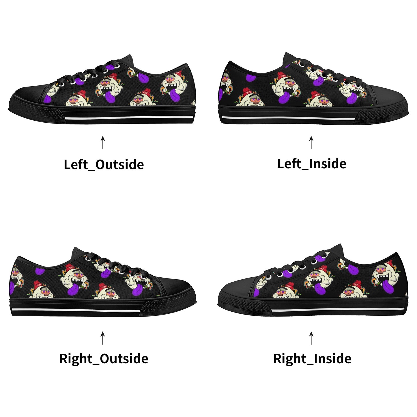 G.S.G Ghost Star Ghouls S.O.S Ghost Edition Mens Black Low Top Star Kicks