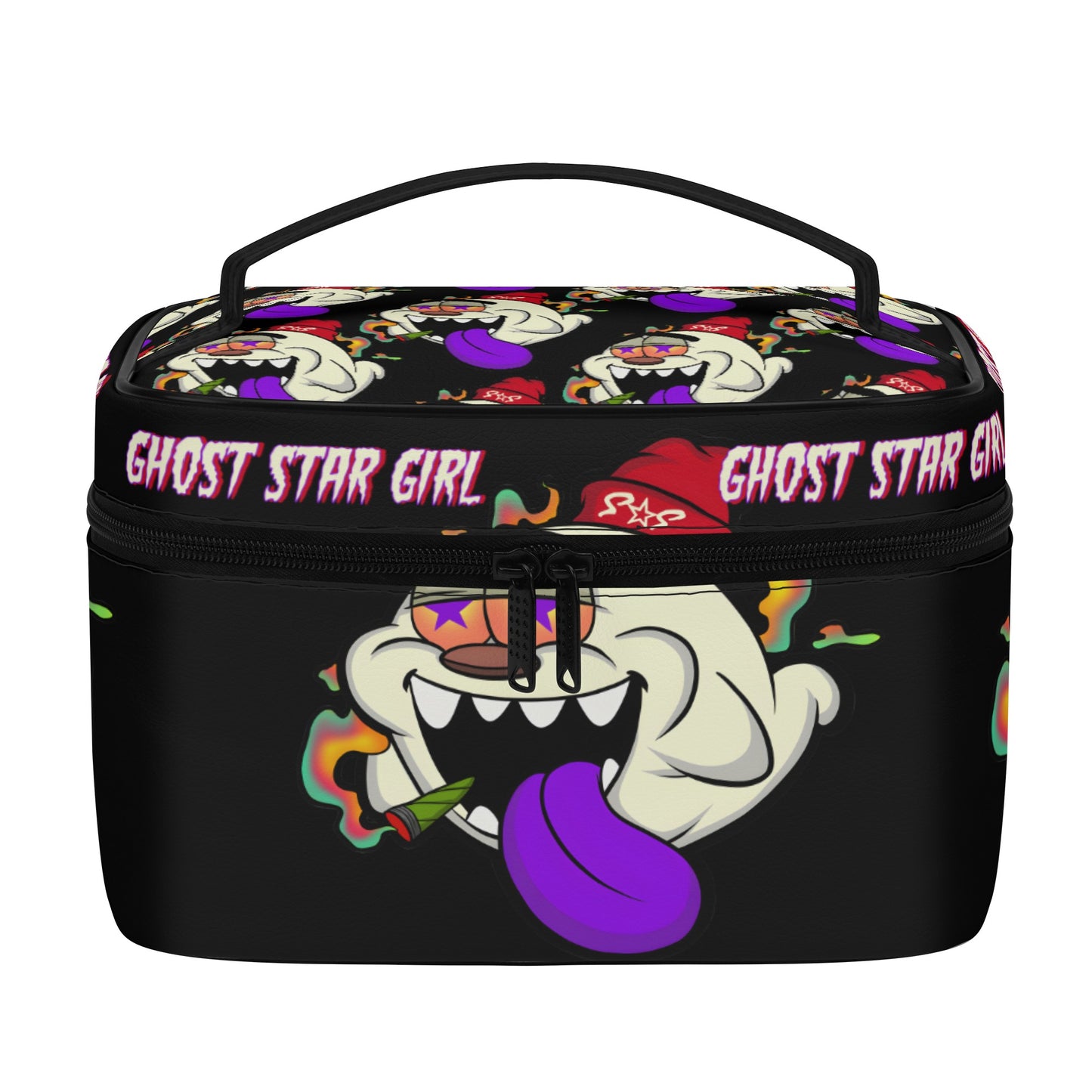 G.S.G Ghost Star Girl Black Leather Cosmetic Bag