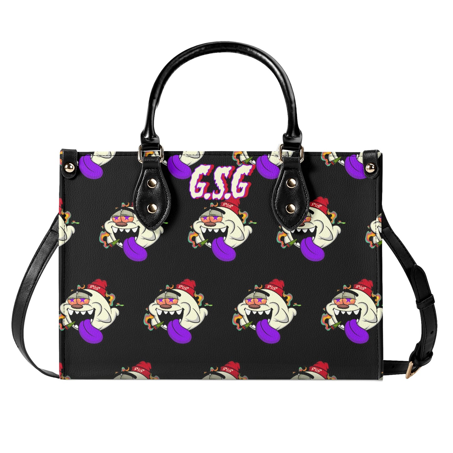 G.S.G Ghost Star Girl S.O.S Ghost Edition Black Luxury Womens Leather Handbag