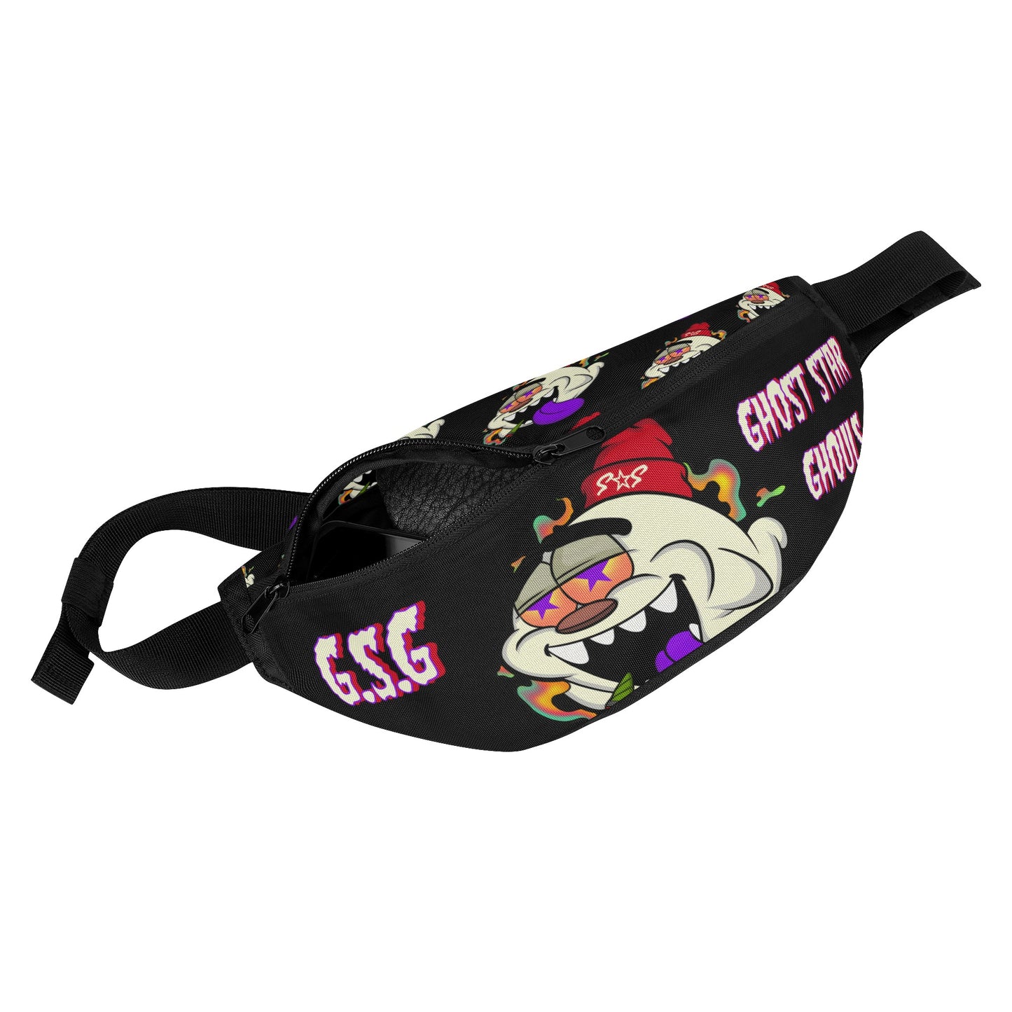 G.S.G Ghost Star Ghouls Black Fanny Pack