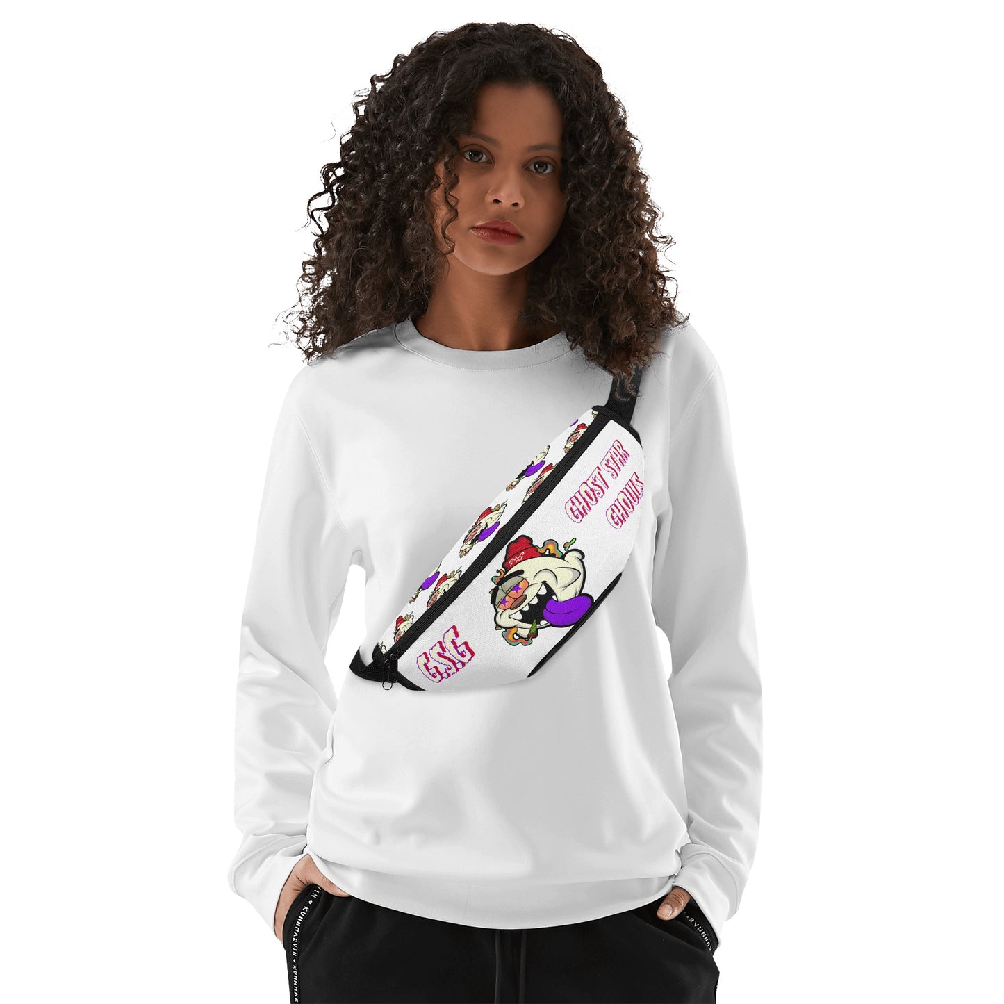 G.S.G Ghost Star Ghouls White Fanny Pack