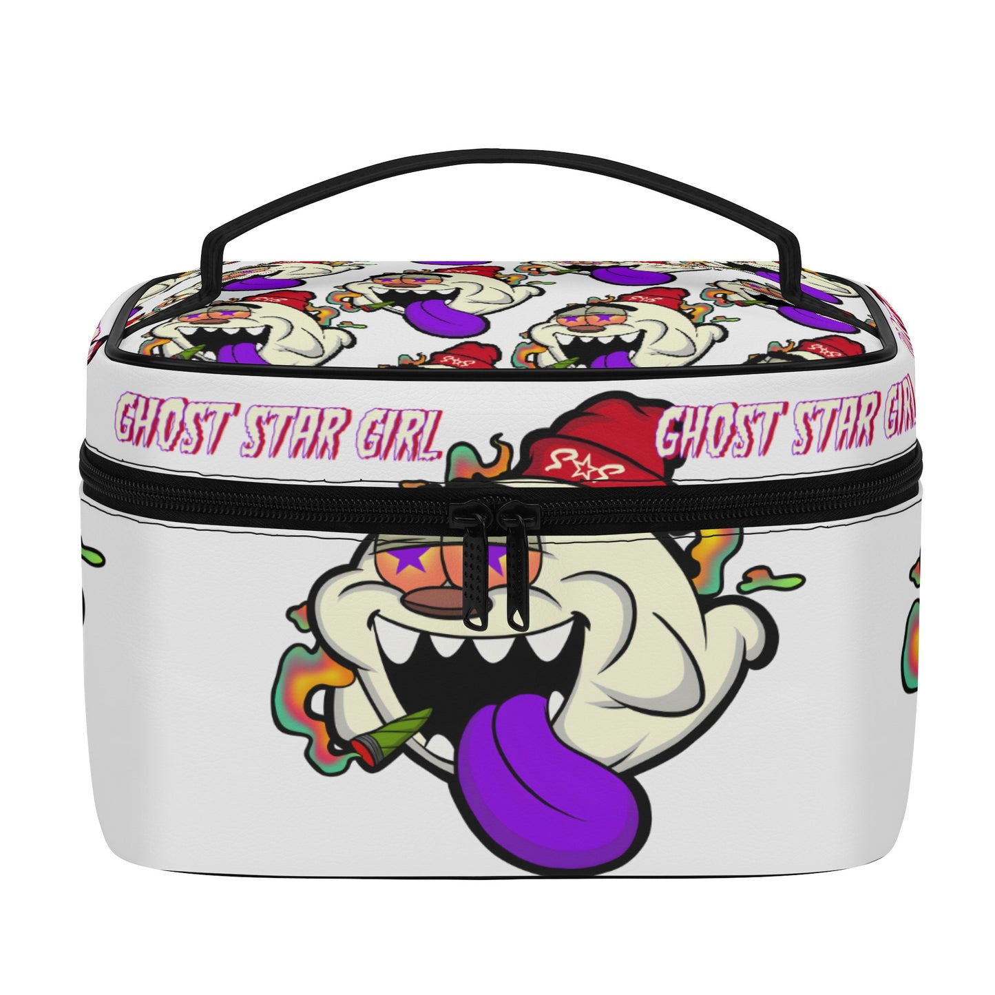 G.S.G Ghost Star Girl White Leather Cosmetic Bag