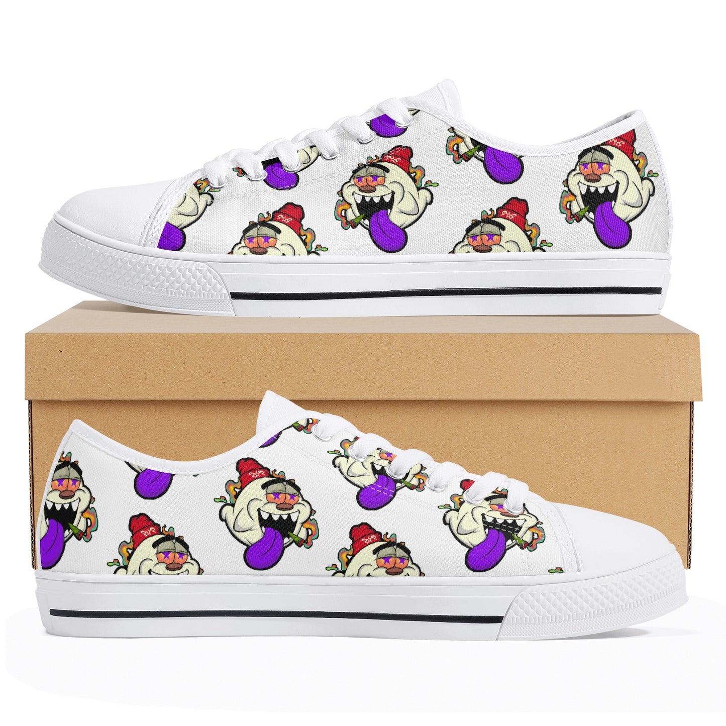 G.S.G Ghost Star Ghouls S.O.S Ghost Edition Mens White Low Top Star Kicks