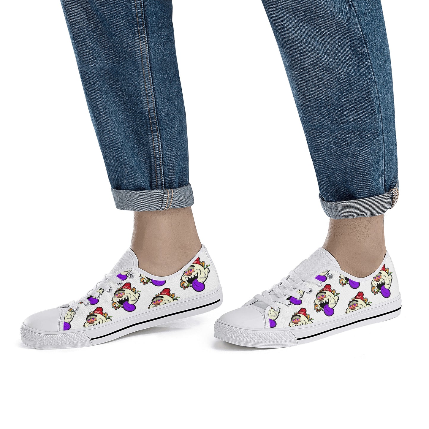 G.S.G Ghost Star Ghouls S.O.S Ghost Edition Mens White Low Top Star Kicks